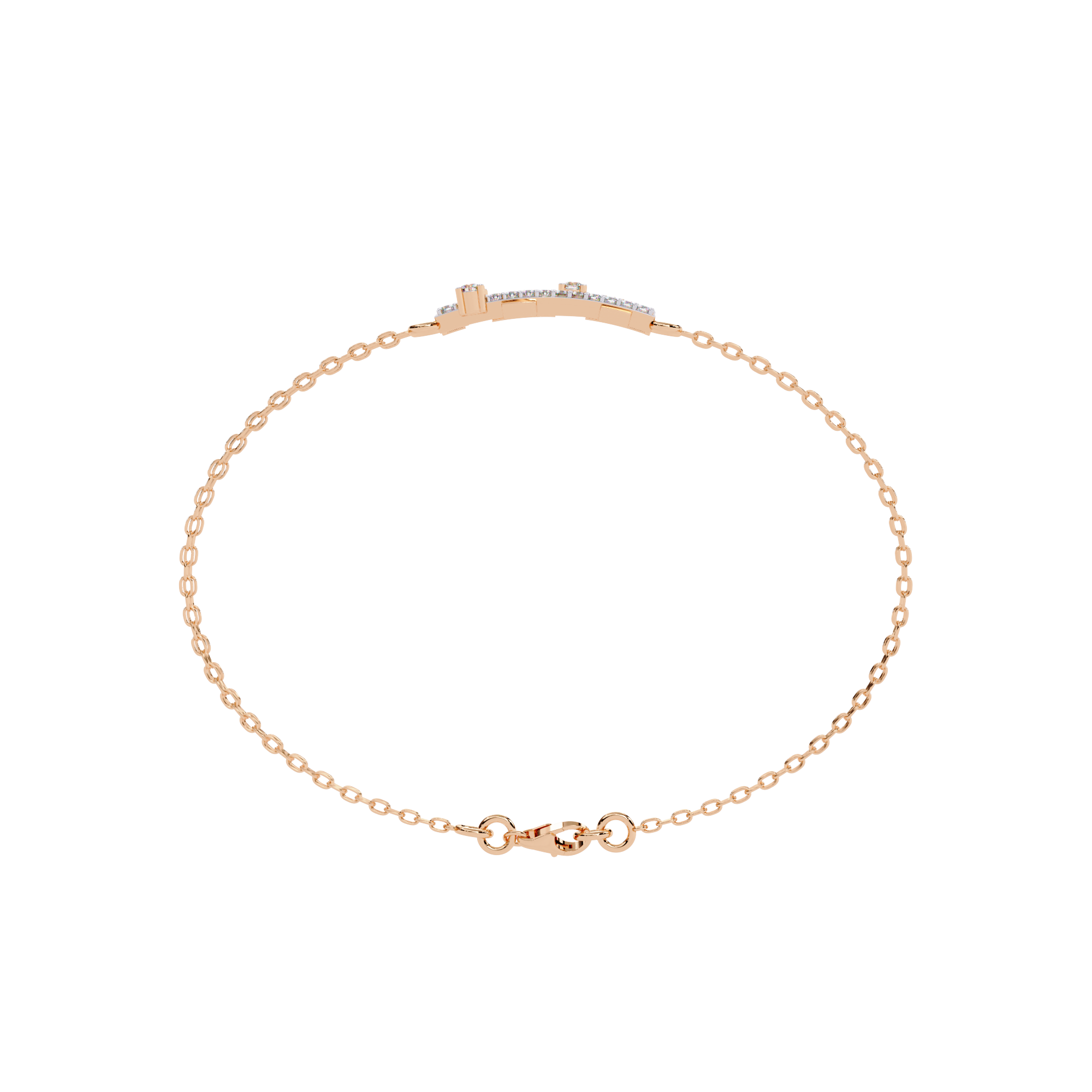 Diamond Unique Floral Kada Bracelet