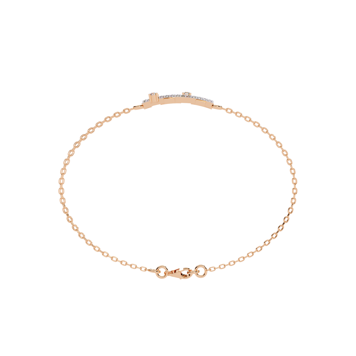Diamond Unique Floral Kada Bracelet