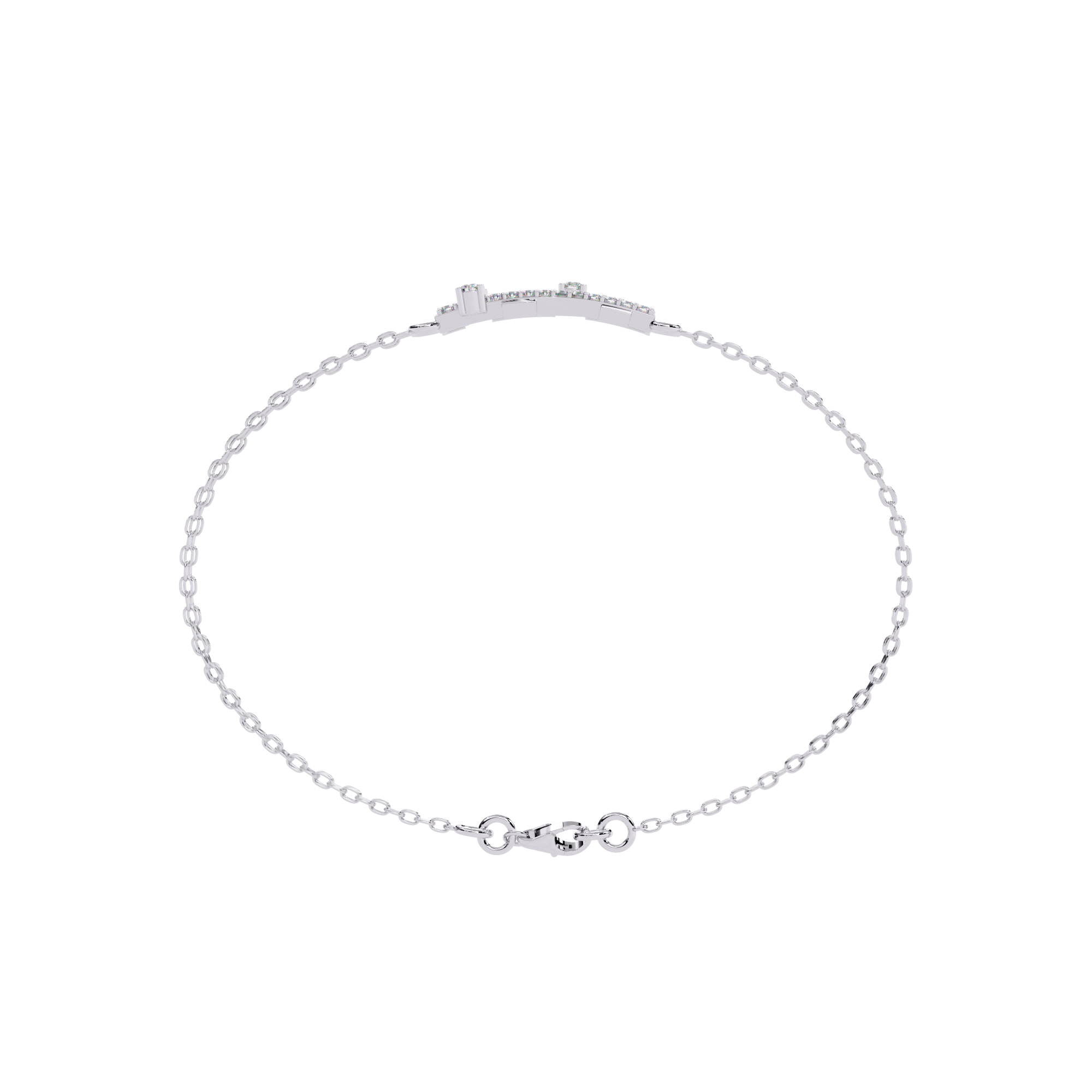 Diamond Unique Floral Kada Bracelet