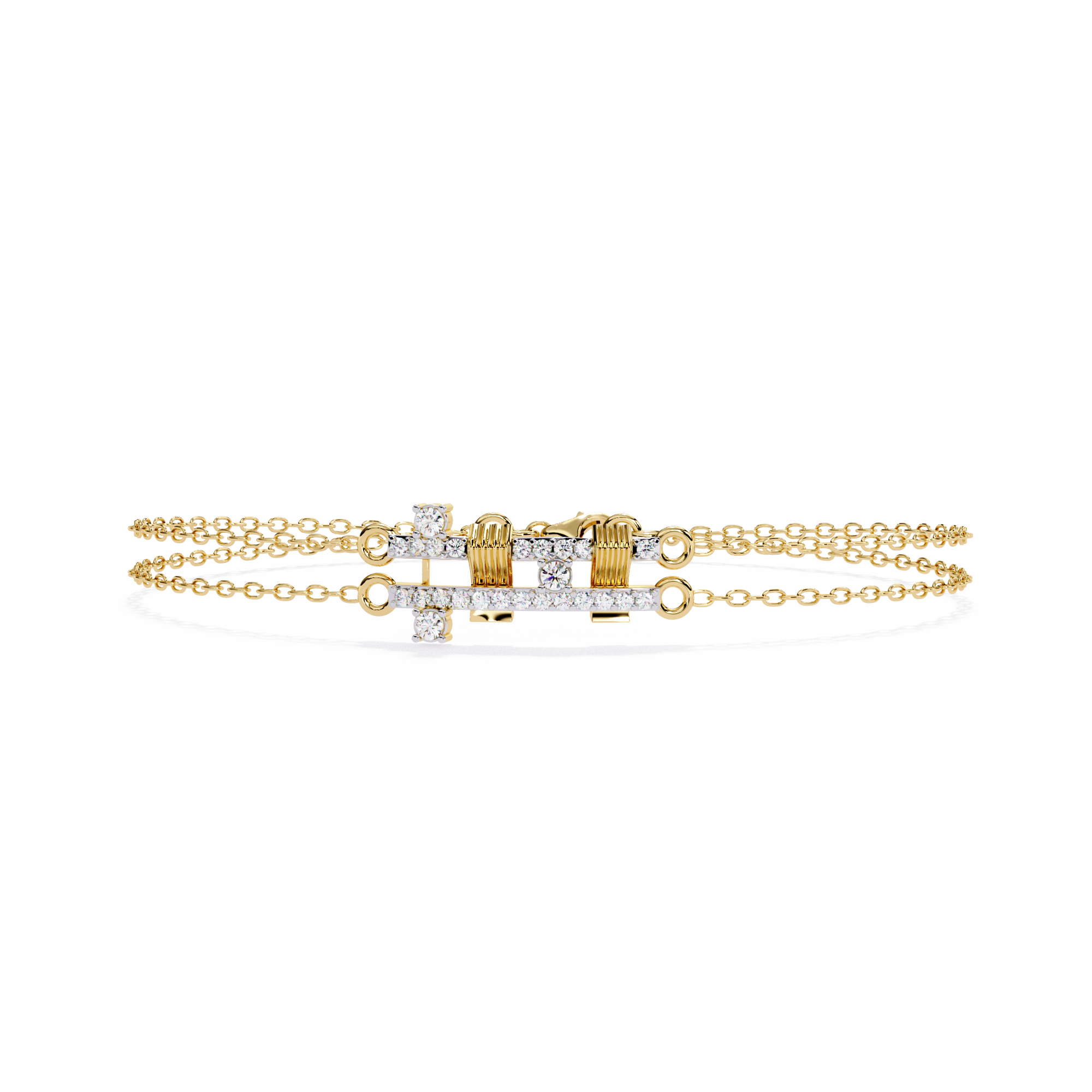 Diamond Unique Floral Kada Bracelet