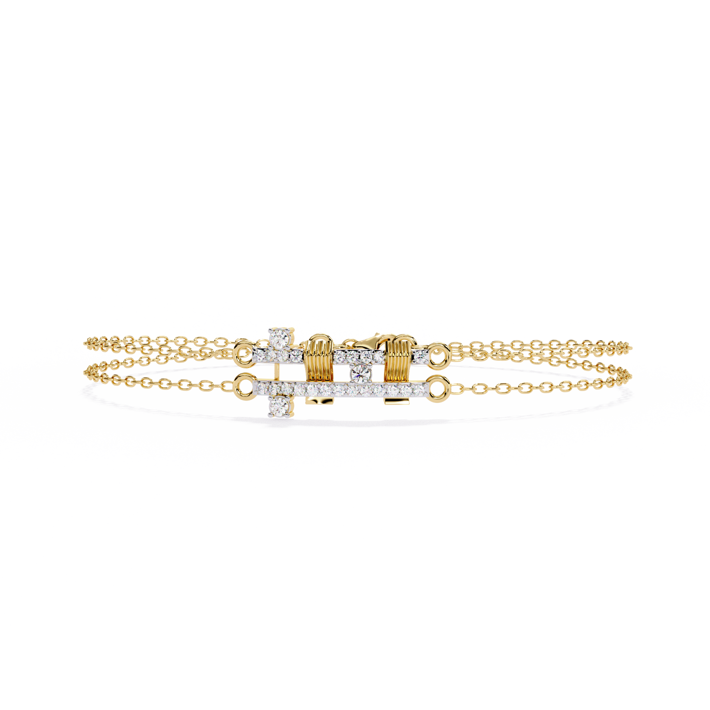 Diamond Unique Floral Kada Bracelet