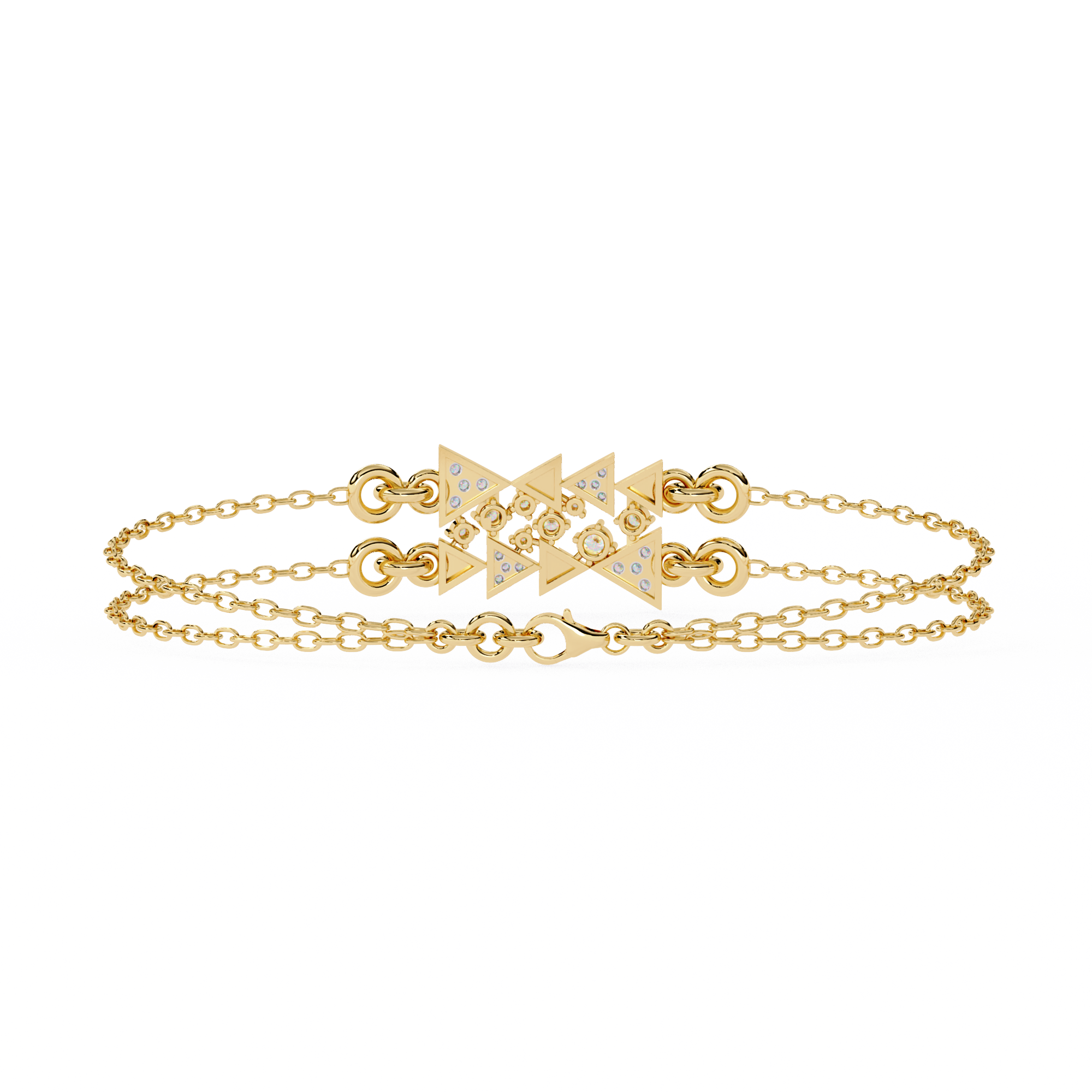 Buy Designer Triangle Diamond Chain Bracelet