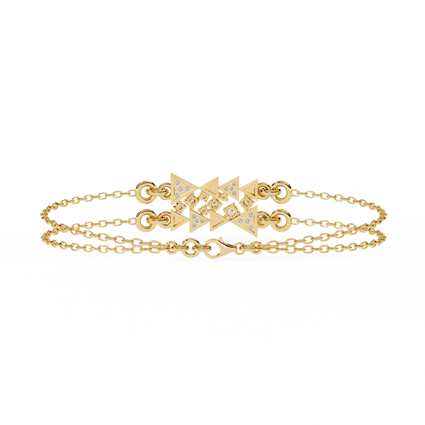 Buy Designer Triangle Diamond Chain Bracelet