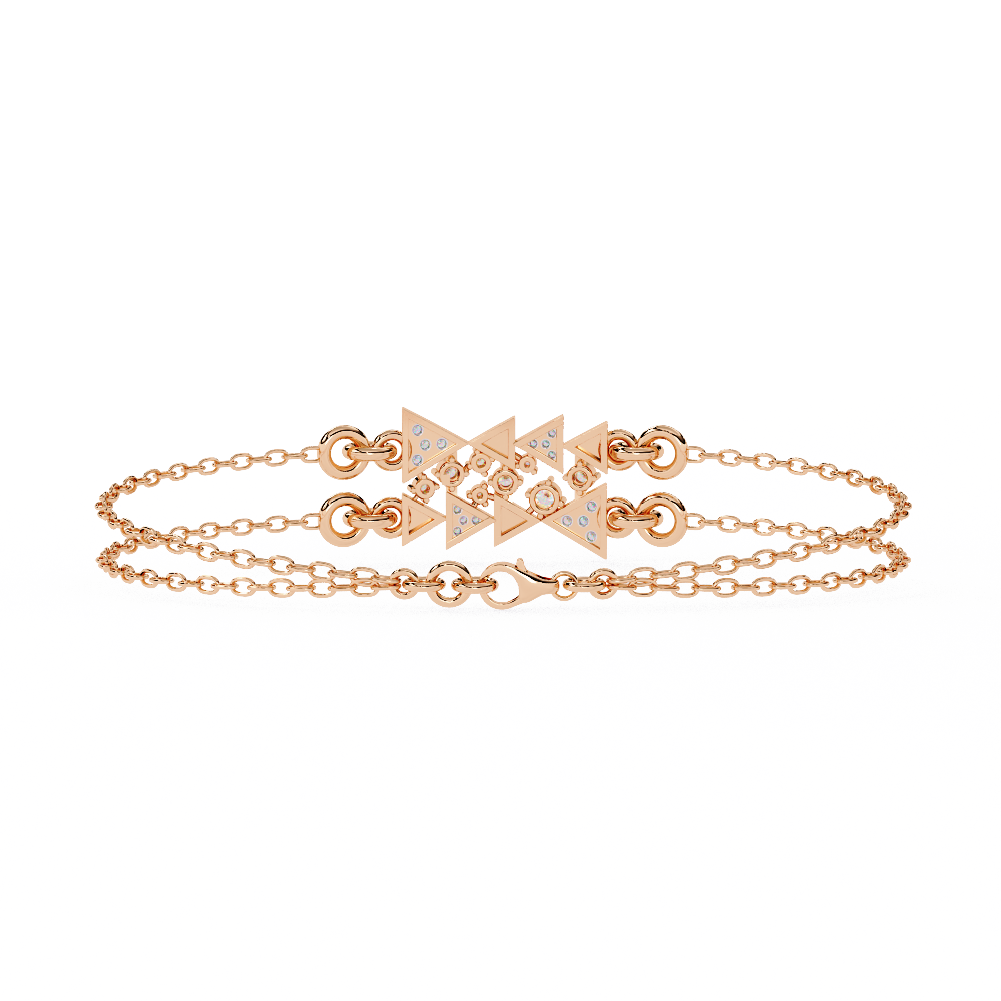 Buy Designer Triangle Diamond Chain Bracelet