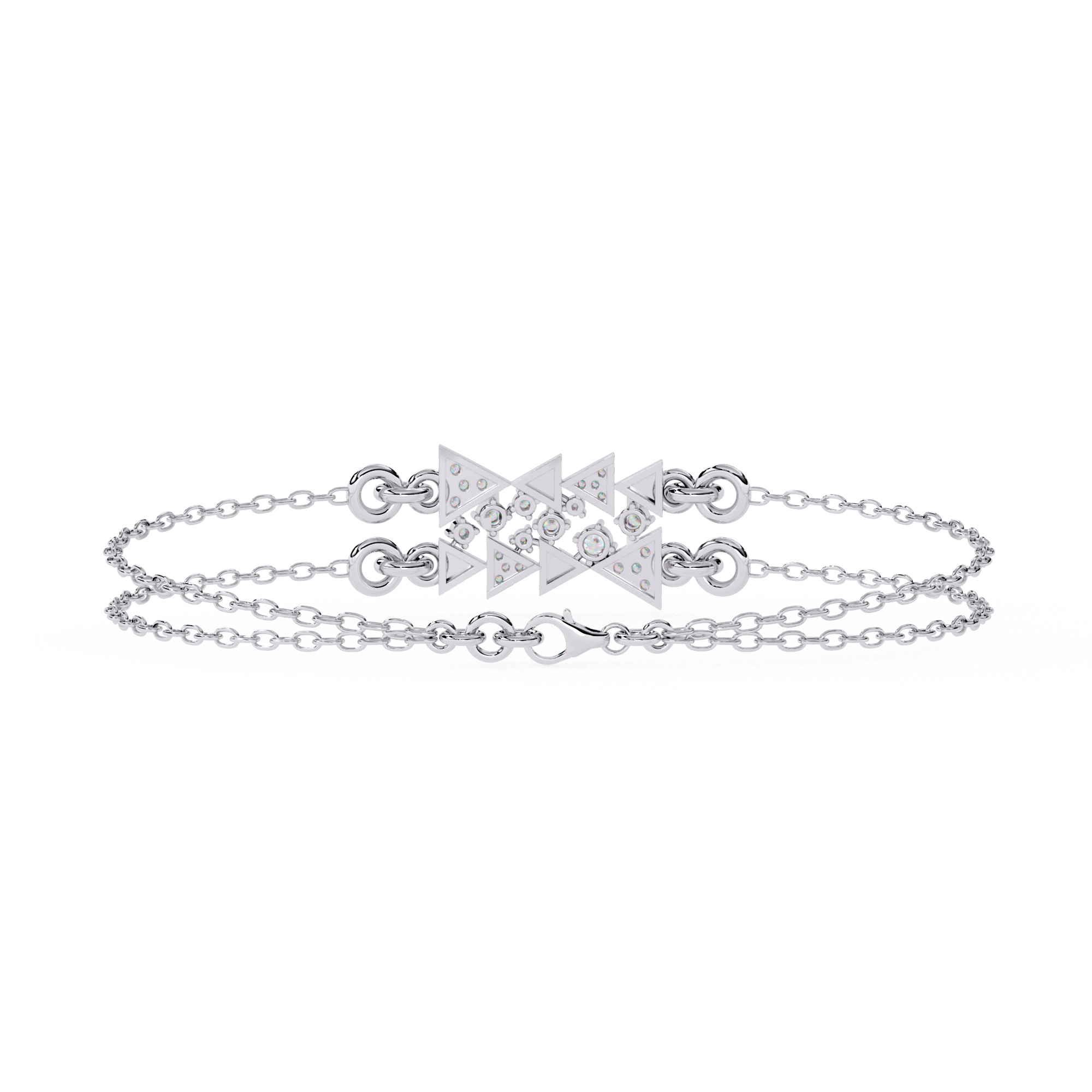 Buy Designer Triangle Diamond Chain Bracelet