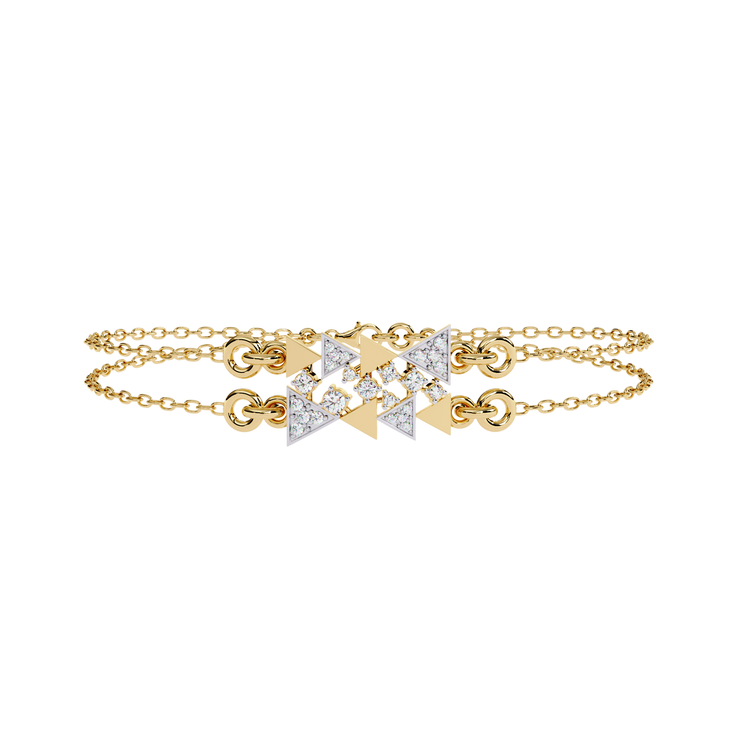 Buy Designer Triangle Diamond Chain Bracelet