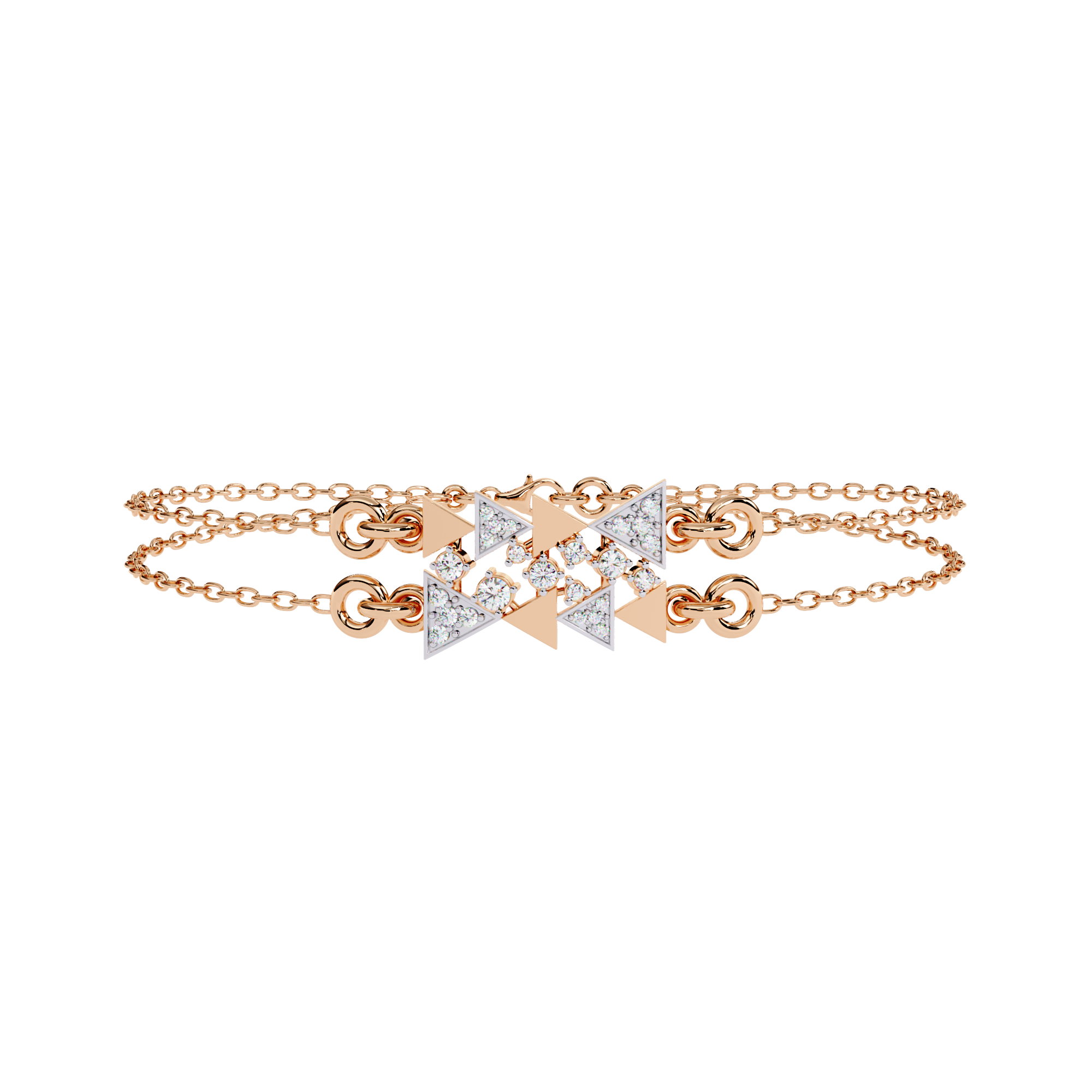 Buy Designer Triangle Diamond Chain Bracelet