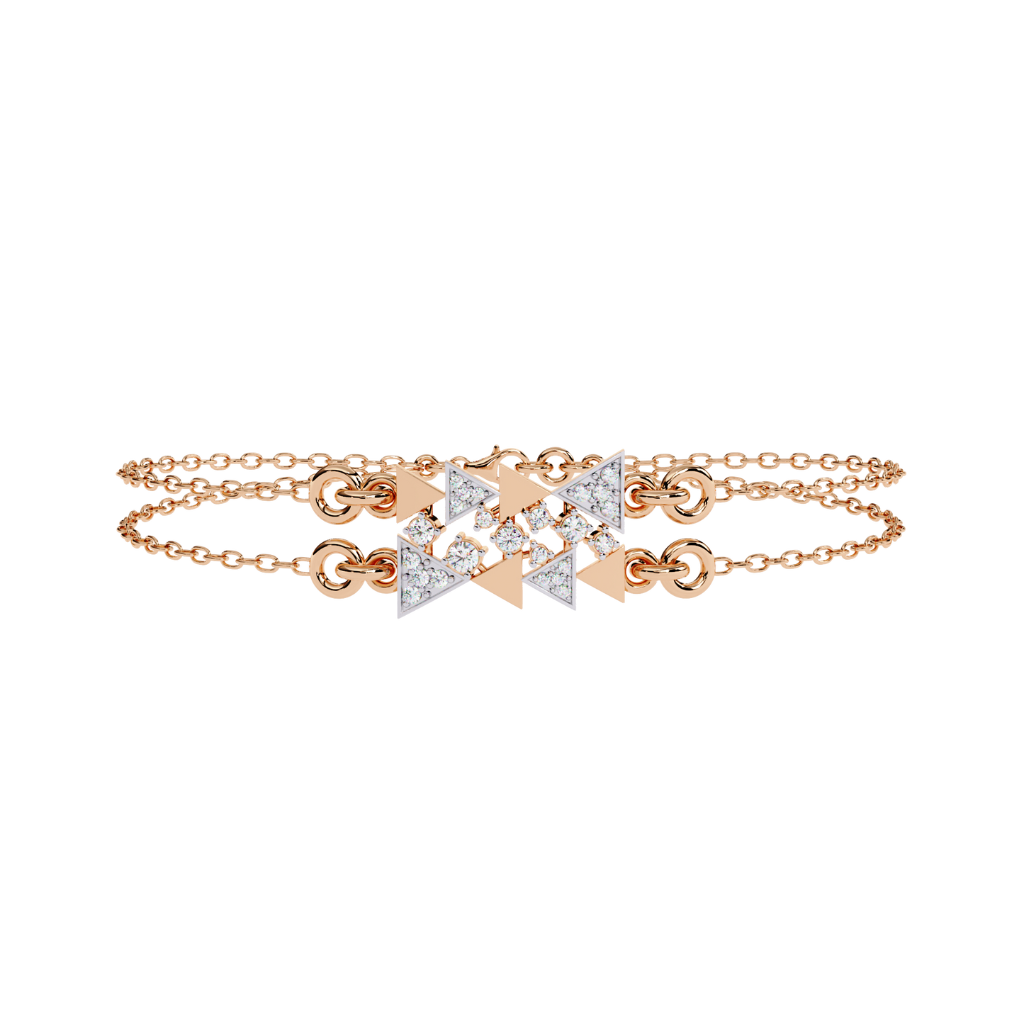 Buy Designer Triangle Diamond Chain Bracelet