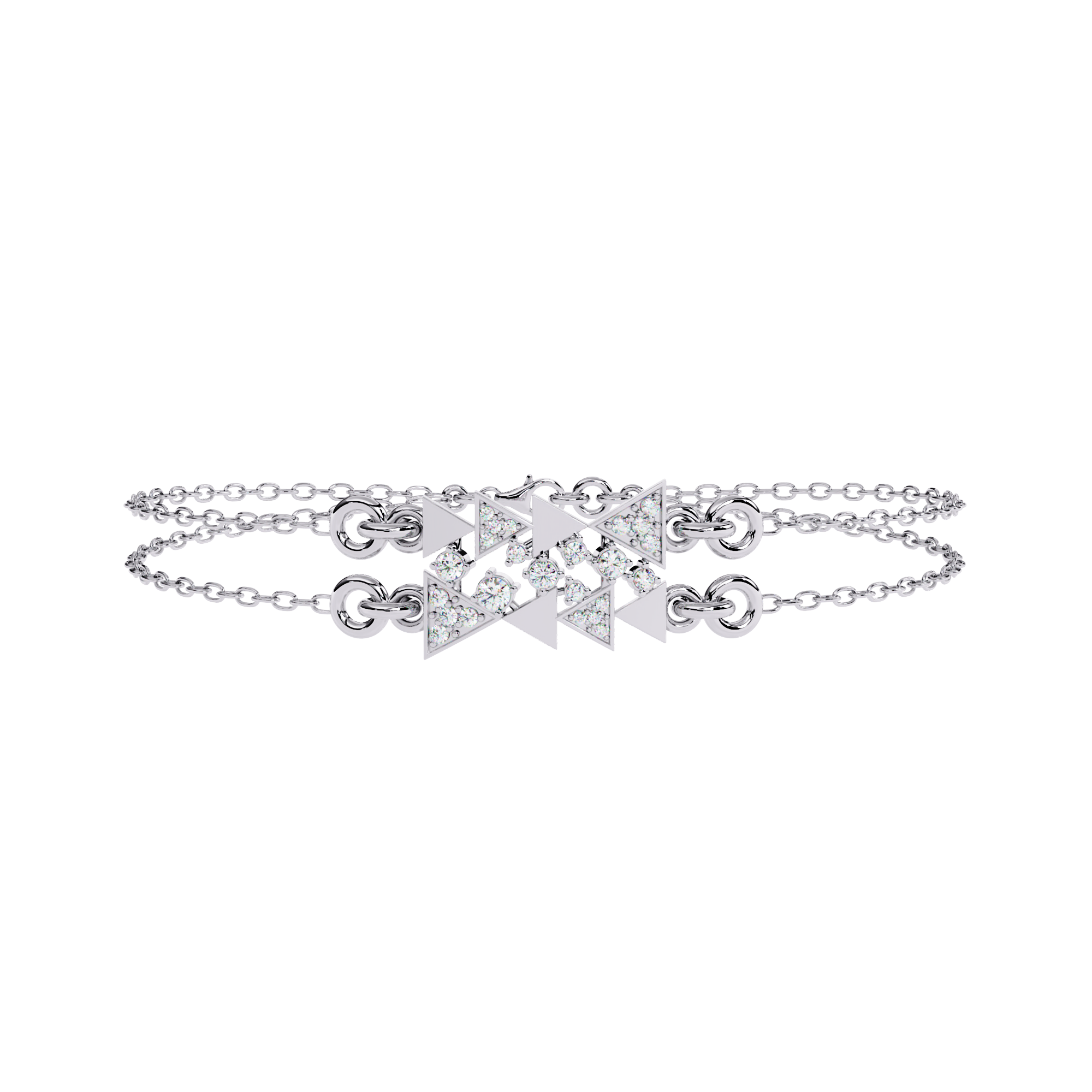 Buy Designer Triangle Diamond Chain Bracelet