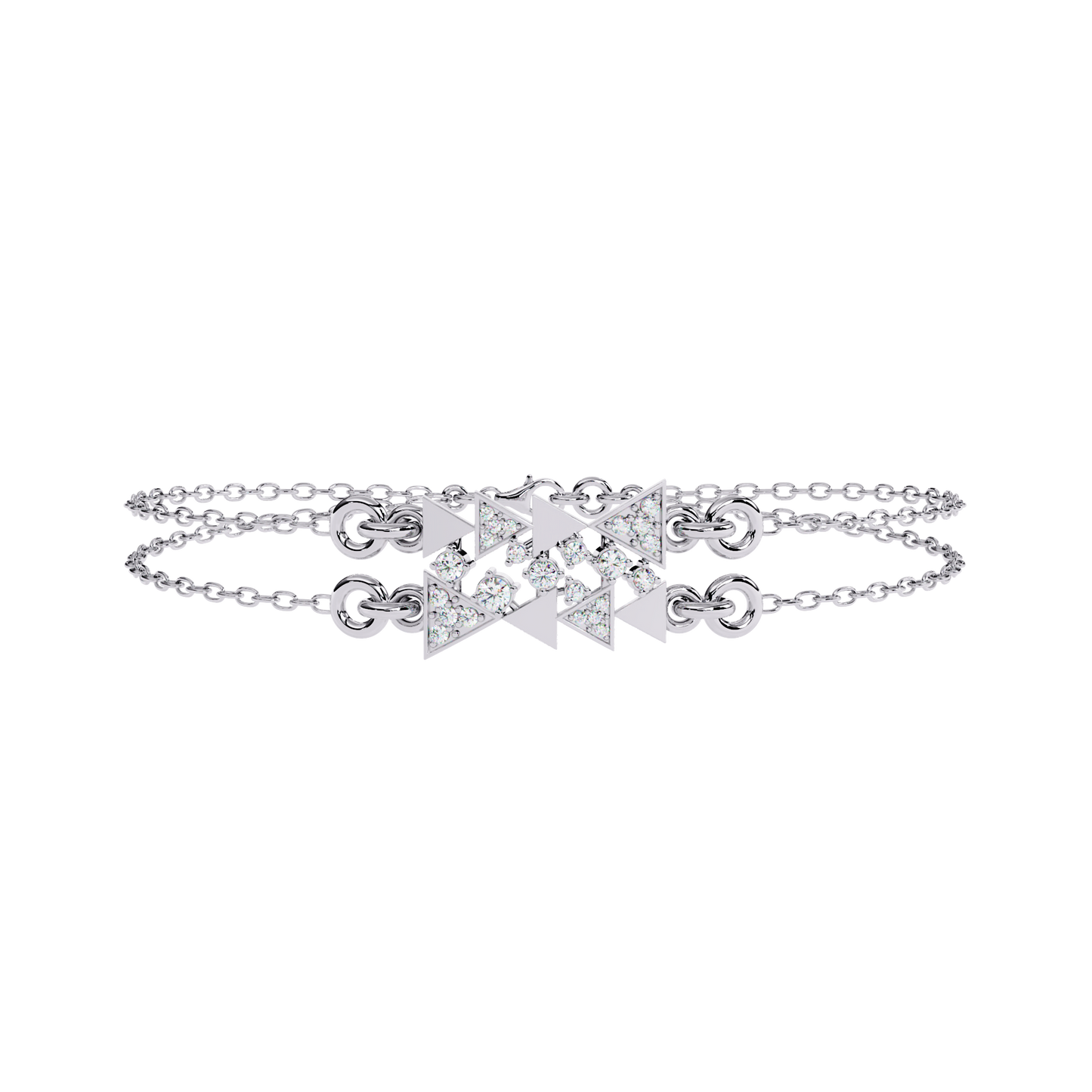 Buy Designer Triangle Diamond Chain Bracelet