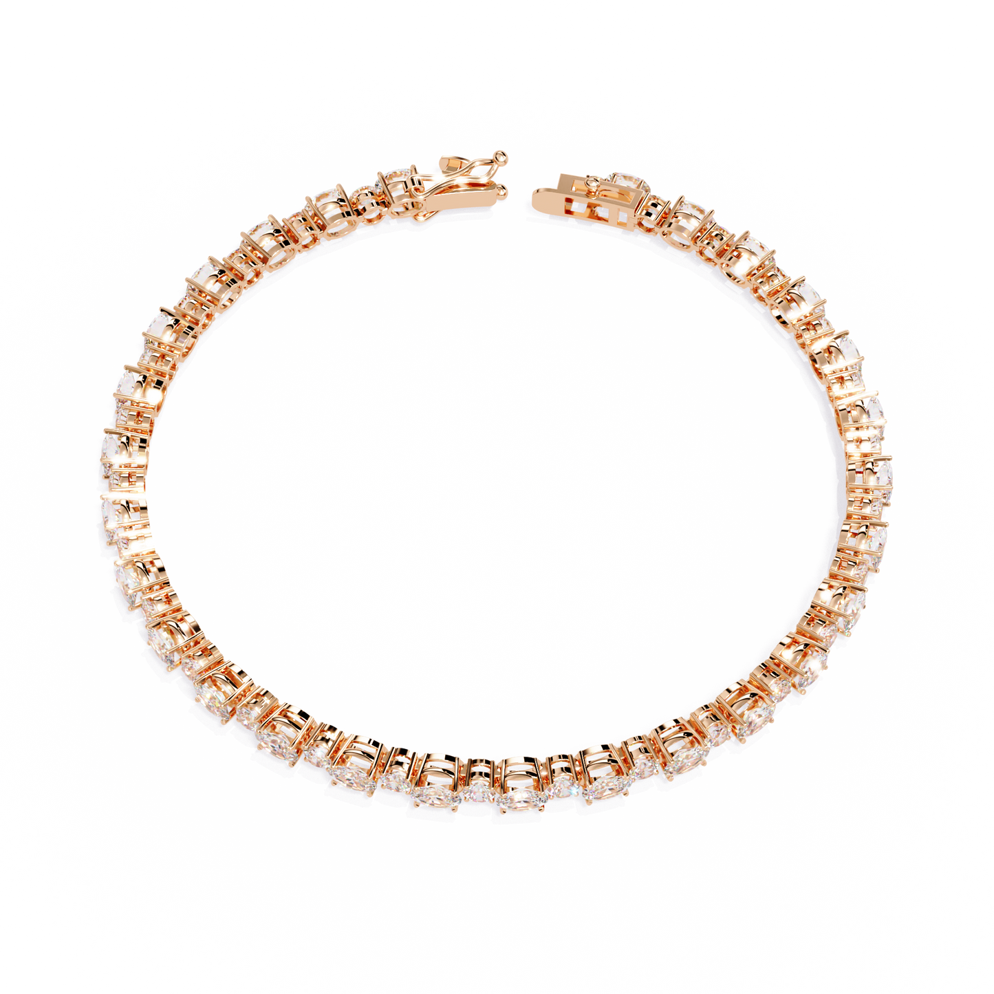 Oval & Round Tennis Bracelet