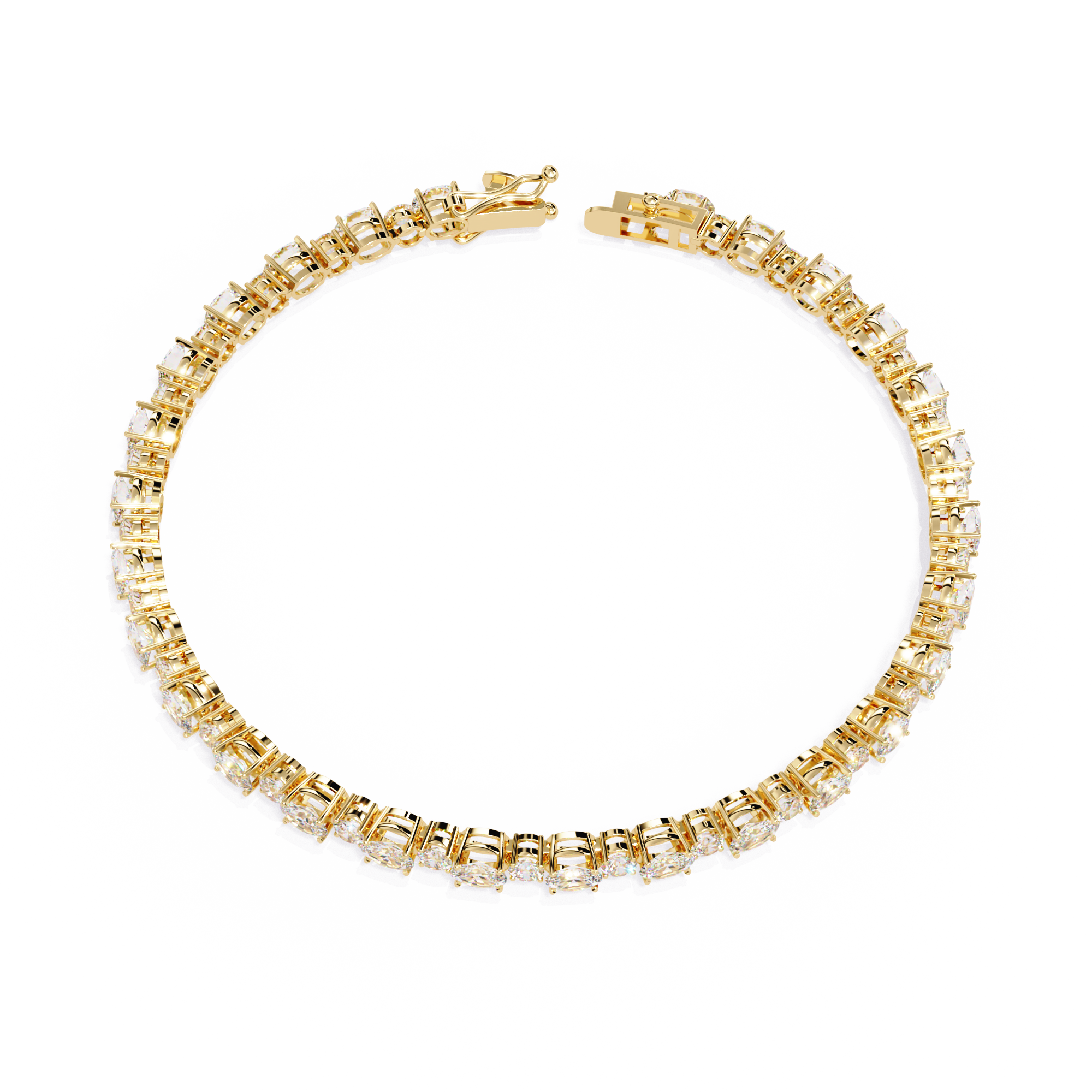 Oval & Round Tennis Bracelet