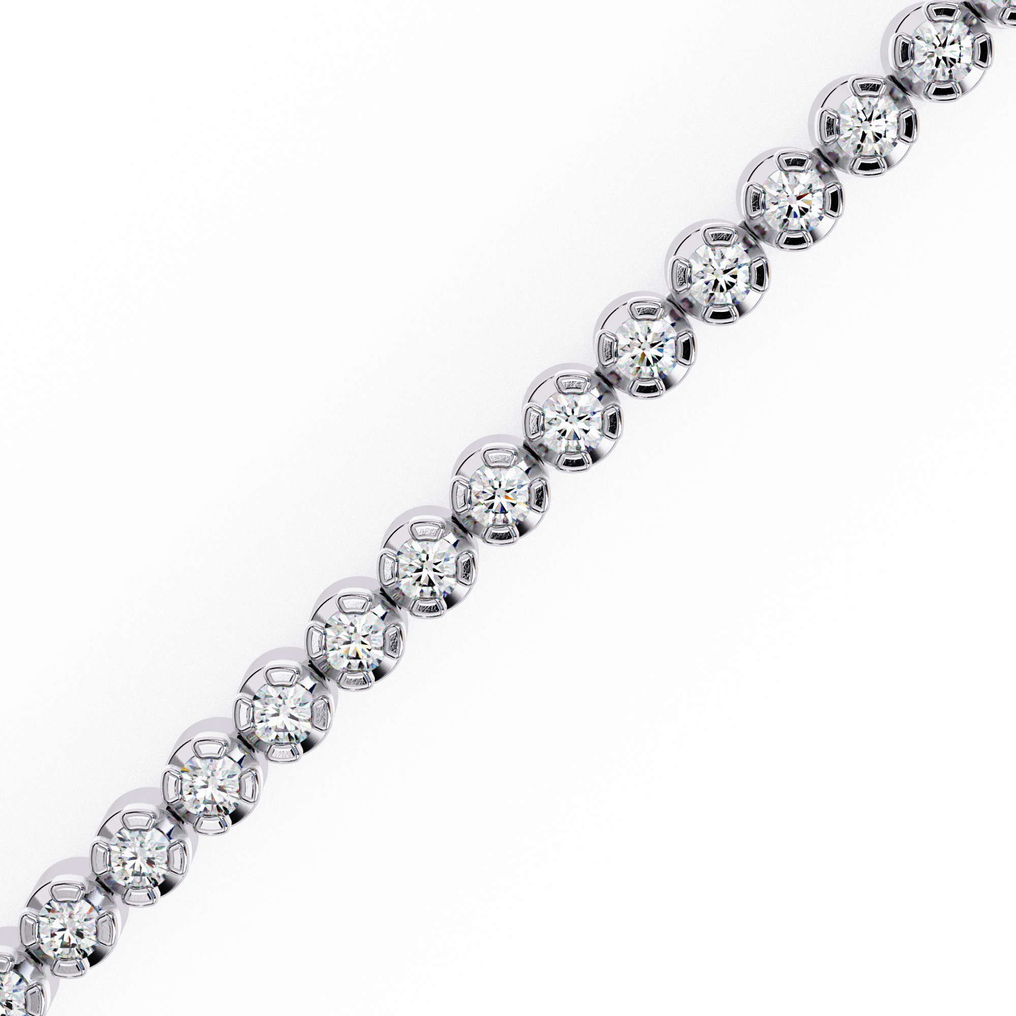 Estate Illusion Set Diamond Line Tennis Bracelet
