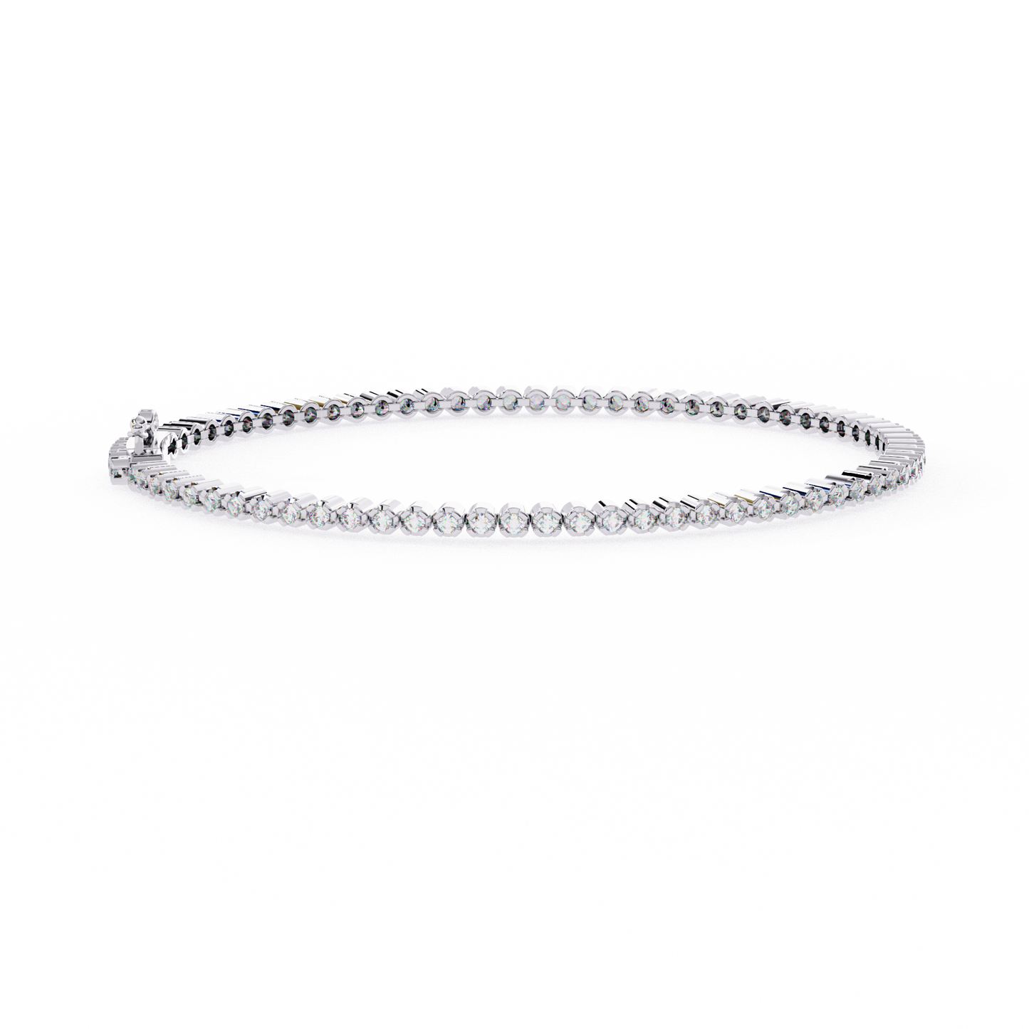 Estate Illusion Set Diamond Line Tennis Bracelet