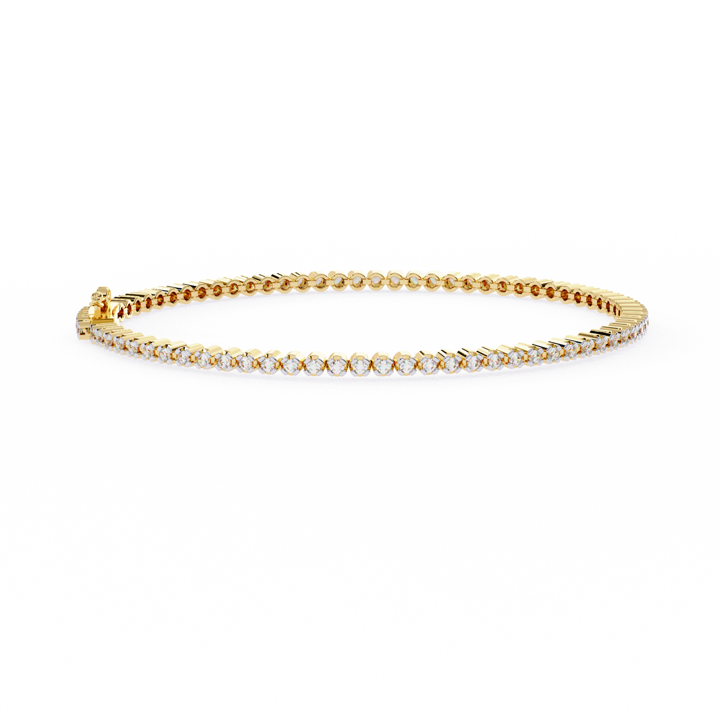 Estate Illusion Set Diamond Line Tennis Bracelet