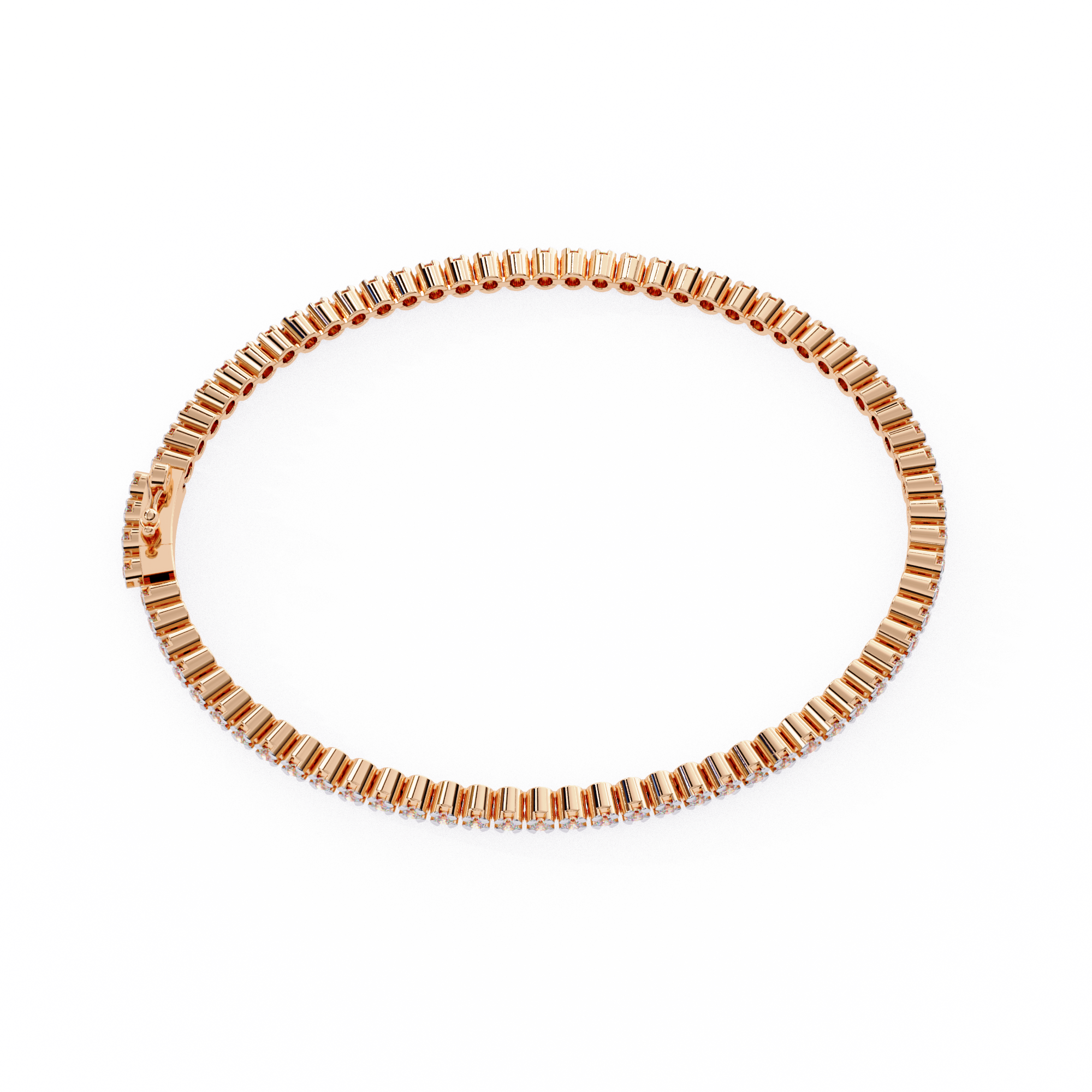 Estate Illusion Set Diamond Line Tennis Bracelet