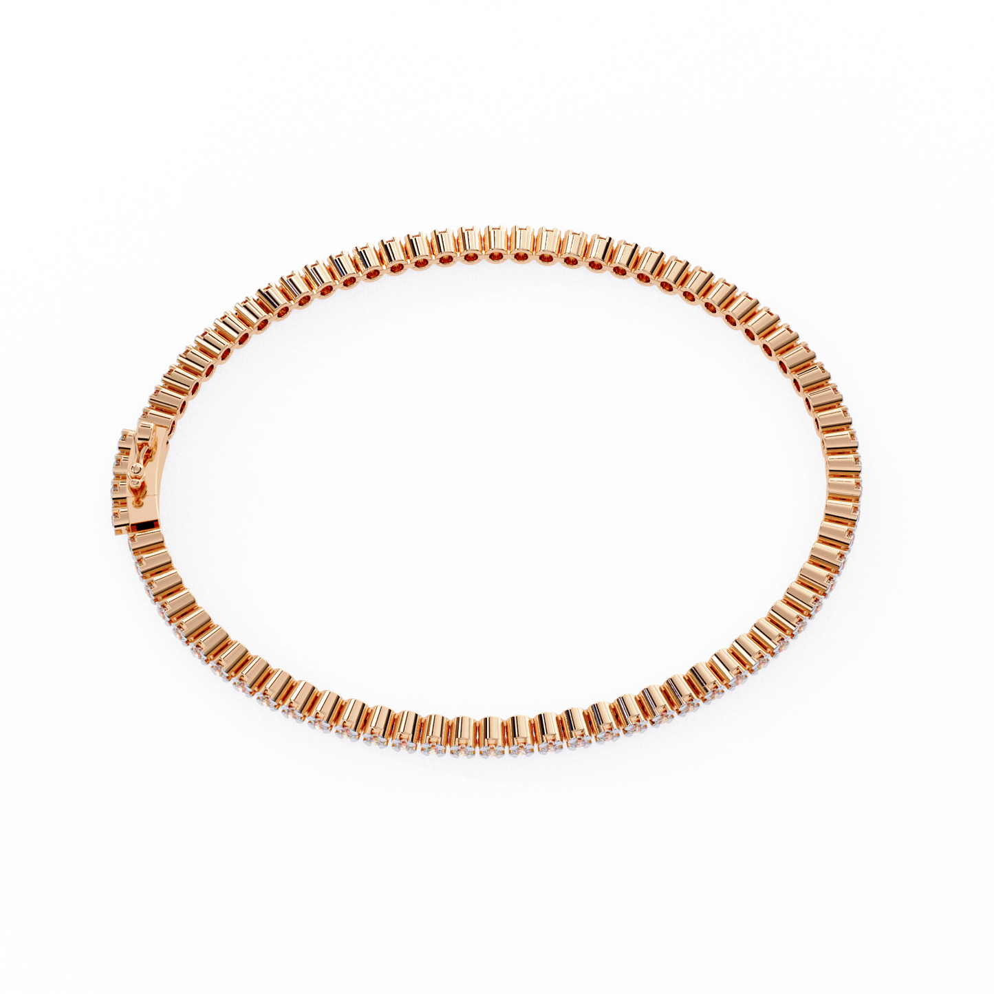 Estate Illusion Set Diamond Line Tennis Bracelet
