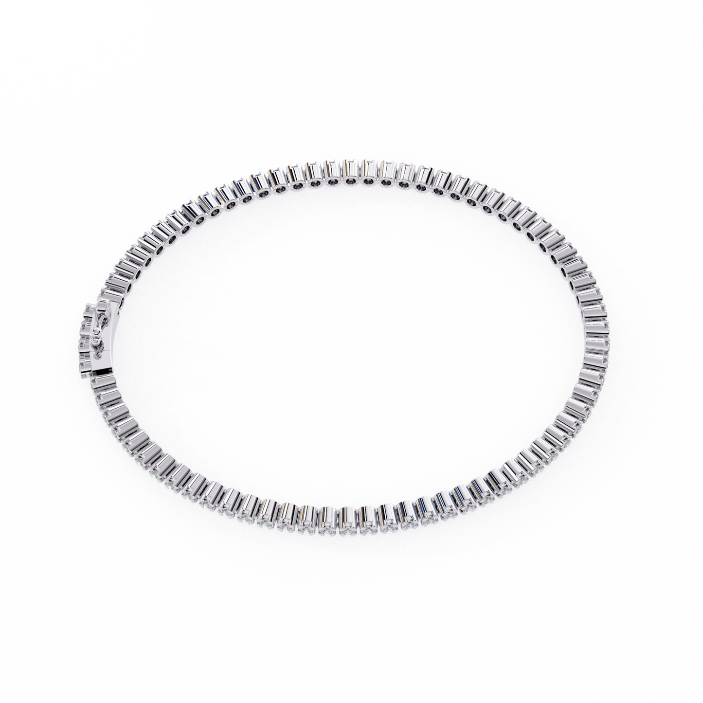 Estate Illusion Set Diamond Line Tennis Bracelet