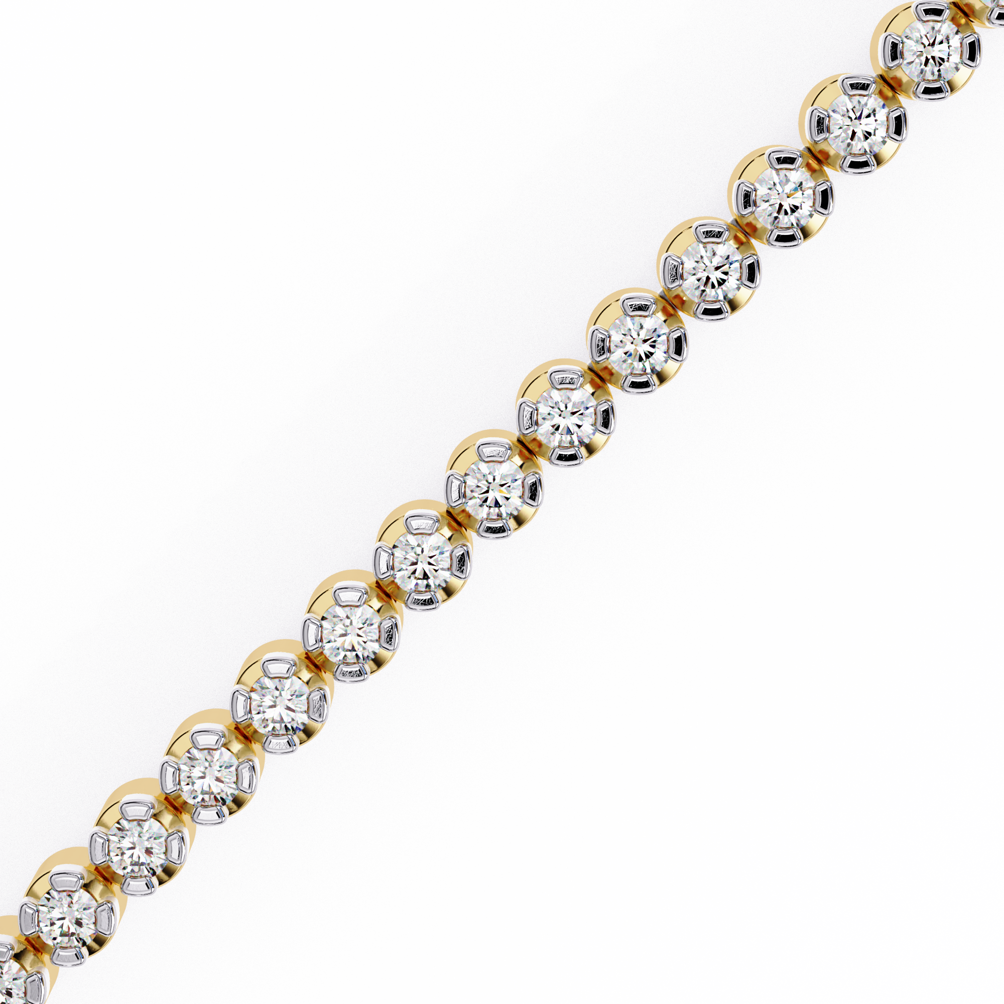 Estate Illusion Set Diamond Line Tennis Bracelet