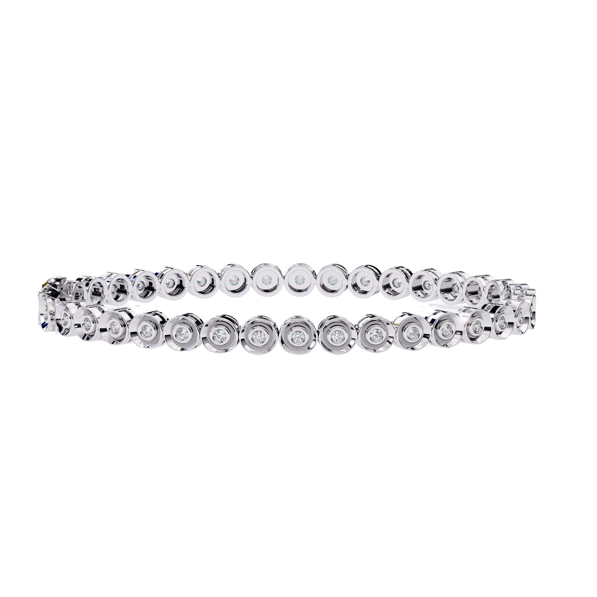 Sutra Bezel-Set Round Lab-Grown Diamond Bracelet