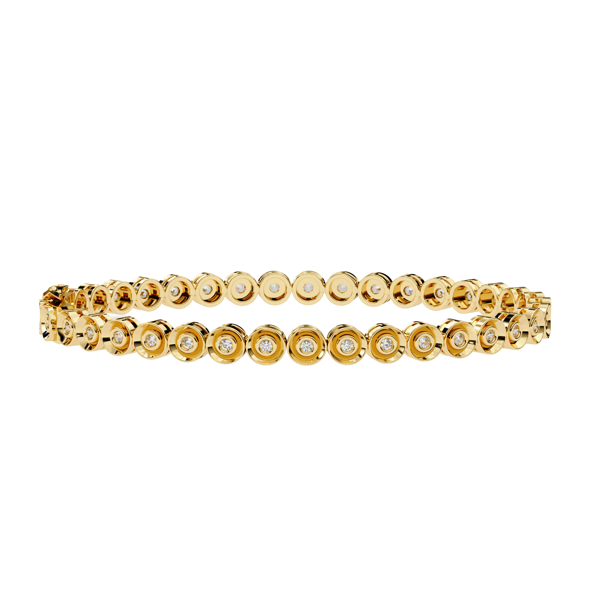 Sutra Bezel-Set Round Lab-Grown Diamond Bracelet