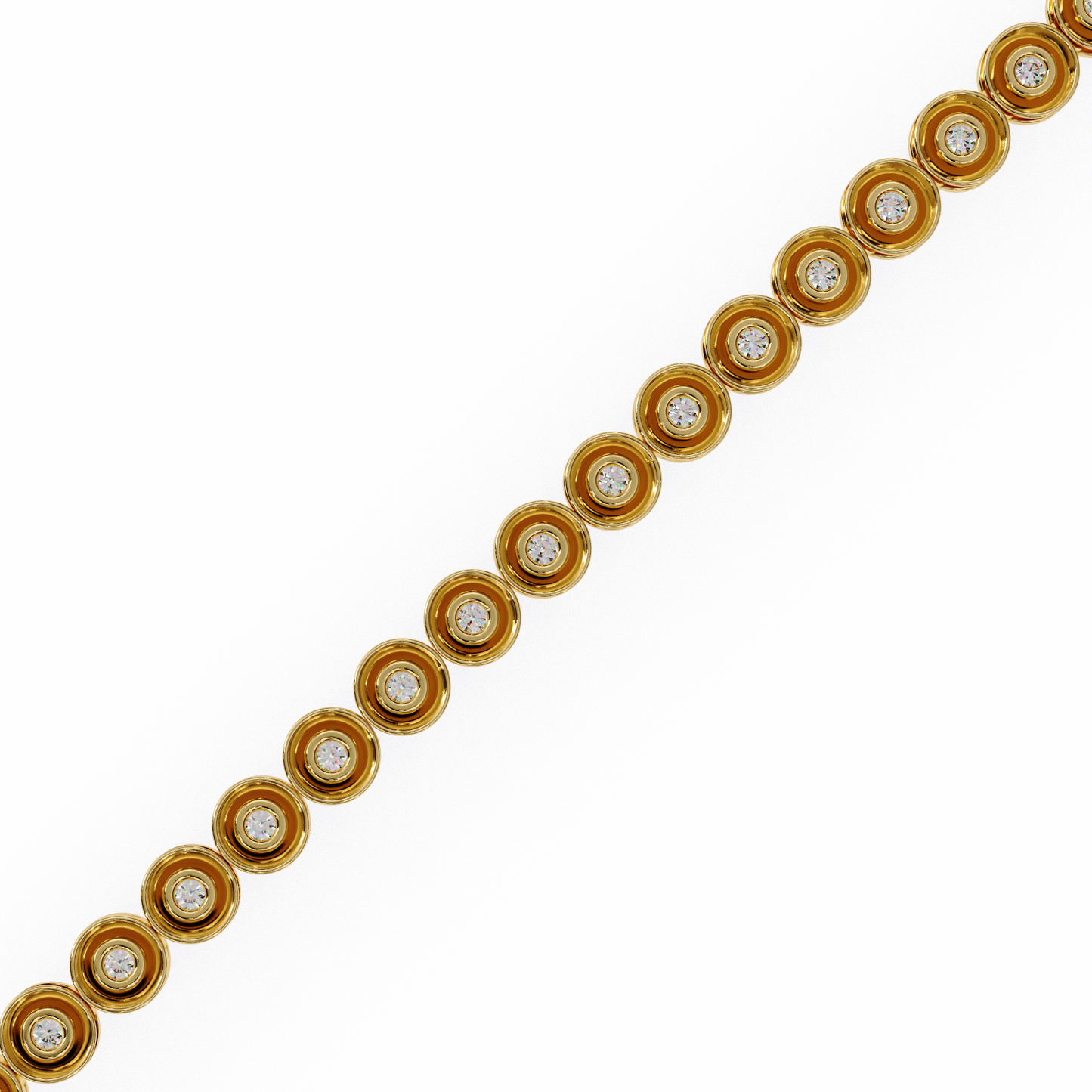 Sutra Bezel-Set Round Lab-Grown Diamond Bracelet