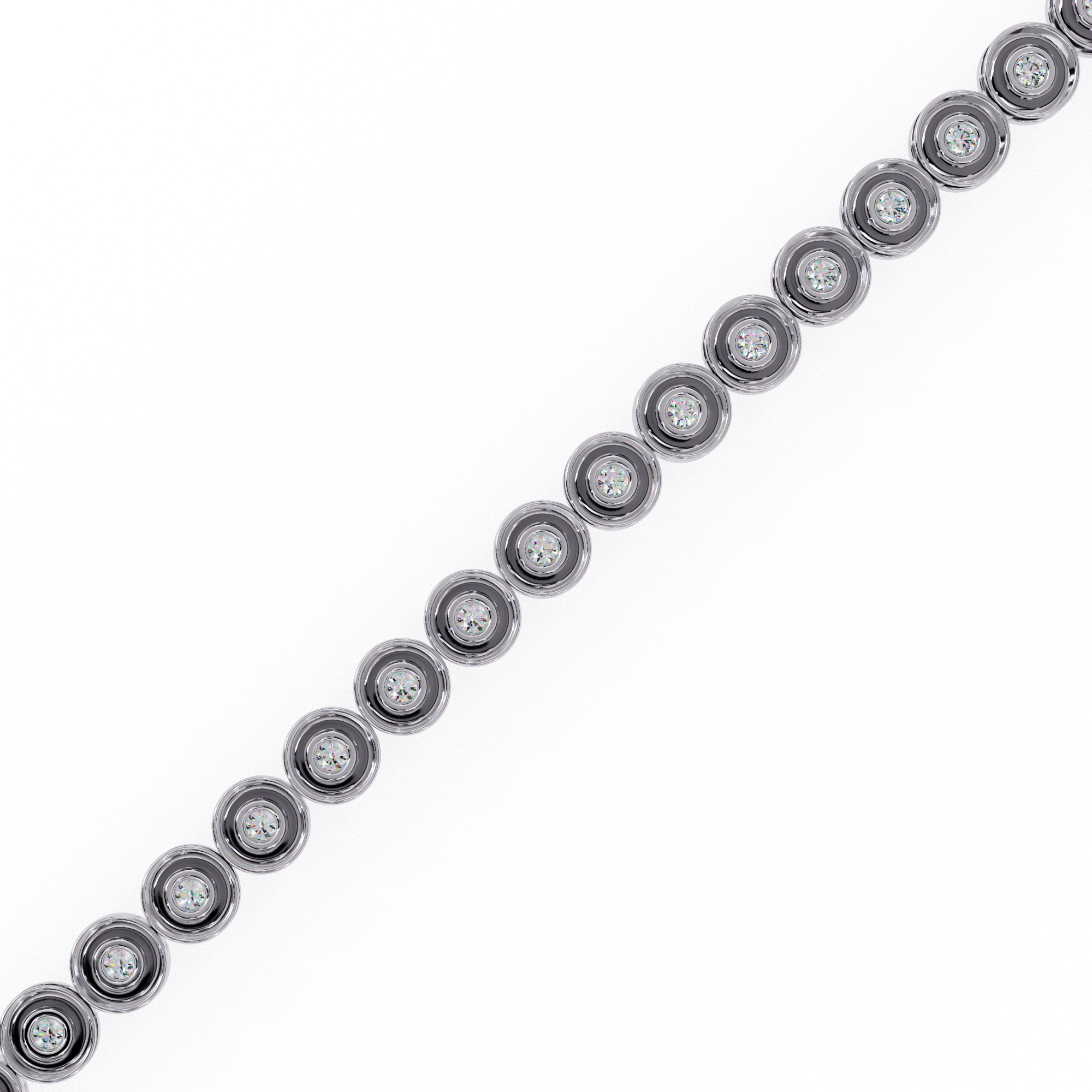 Sutra Bezel-Set Round Lab-Grown Diamond Bracelet