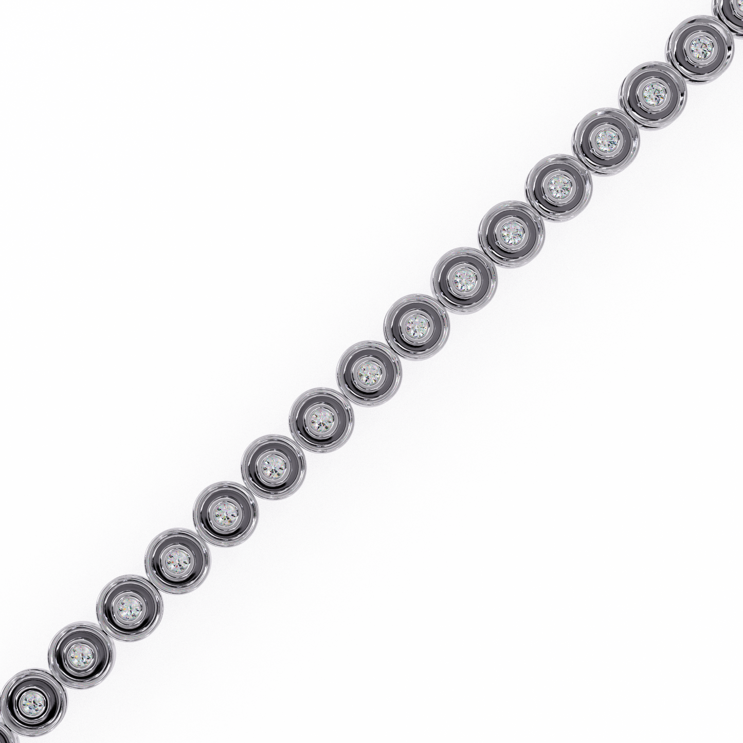 Sutra Bezel-Set Round Lab-Grown Diamond Bracelet