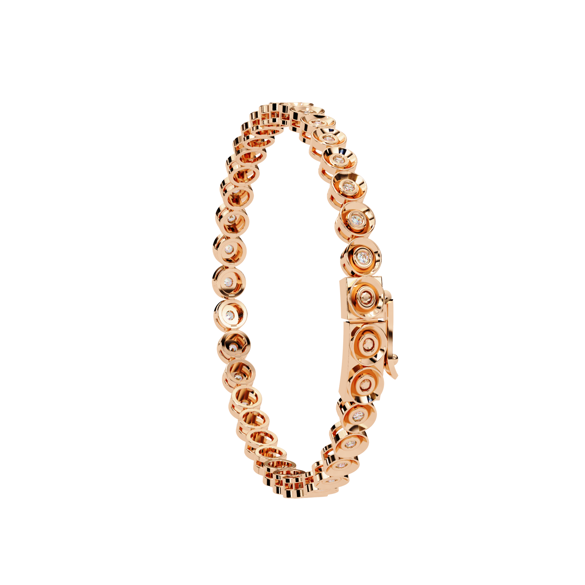 Sutra Bezel-Set Round Lab-Grown Diamond Bracelet