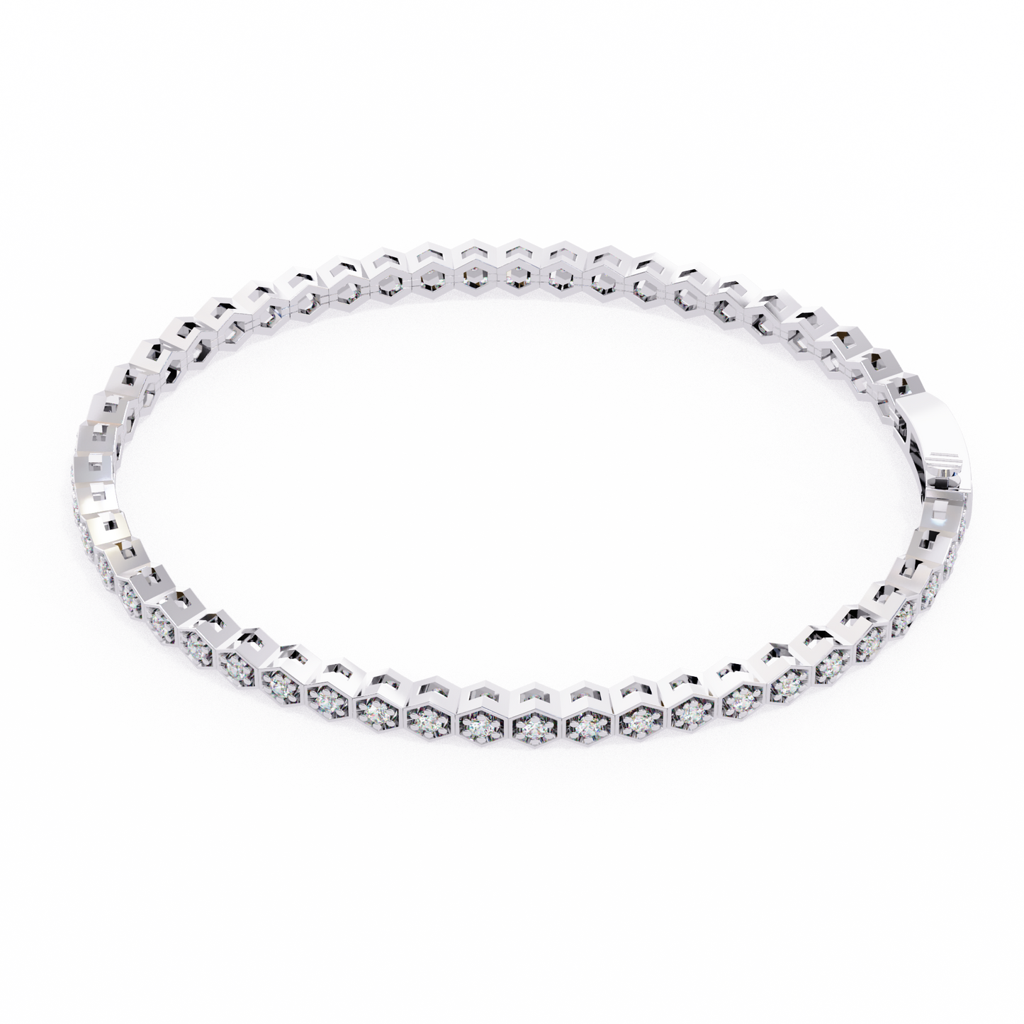 Honeycomb Diamond Bracelet