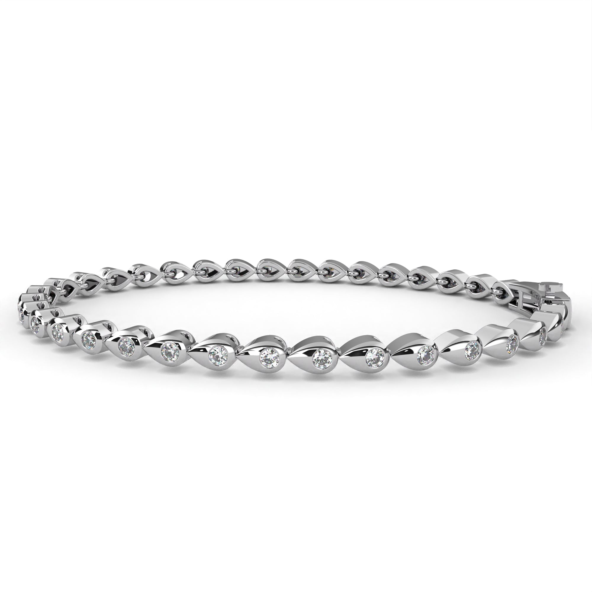 Sutra Bezel-Set Diamond Tennis Bracelet