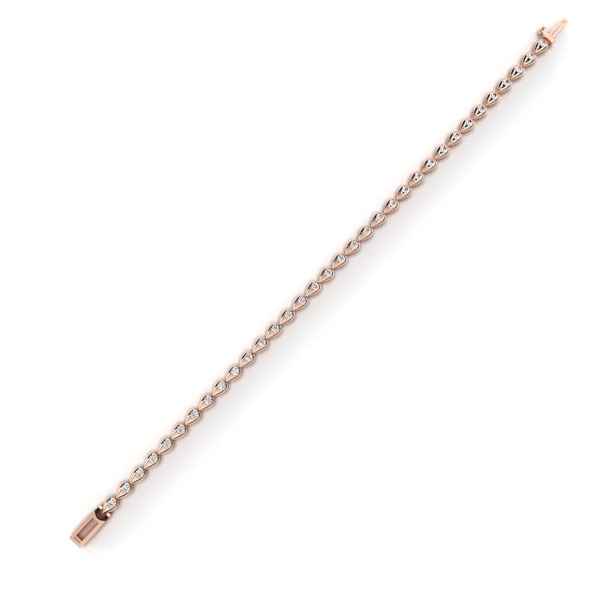 Sutra Bezel-Set Diamond Tennis Bracelet