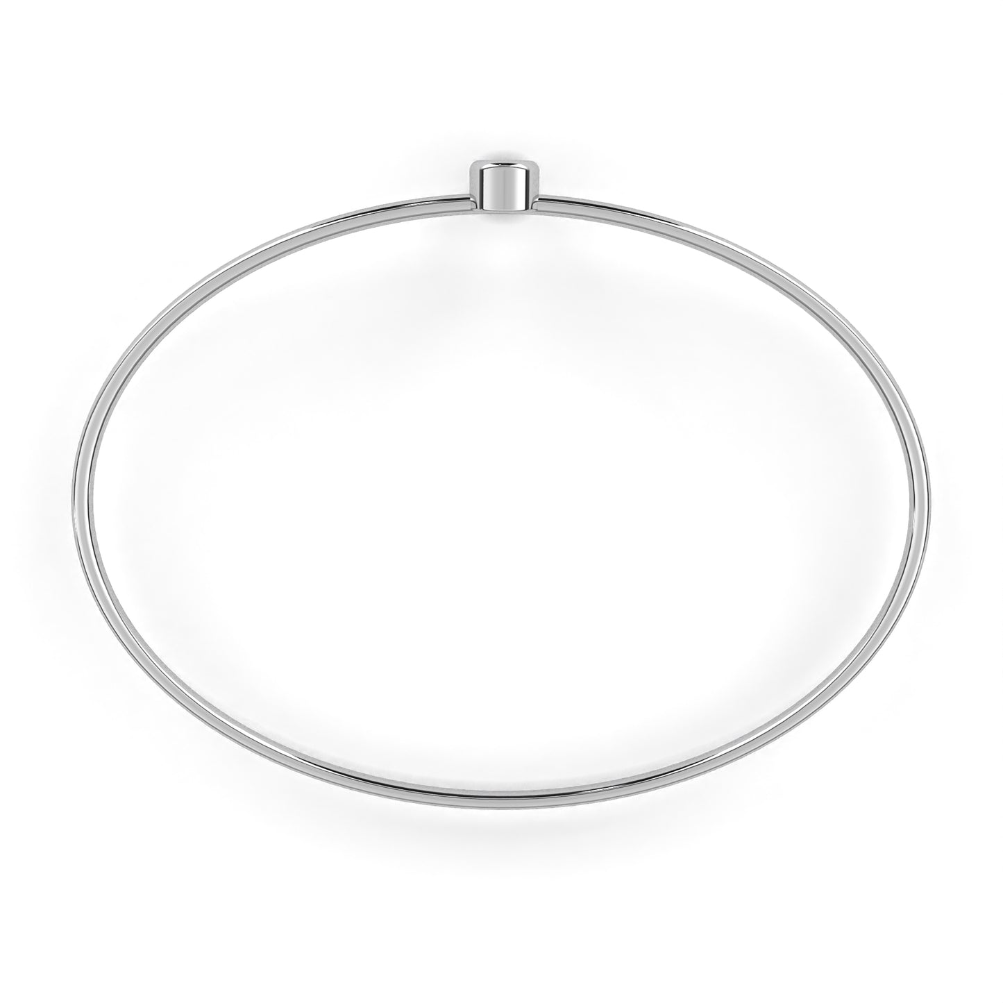 Single Diamond Bezel Cuff Bracelet