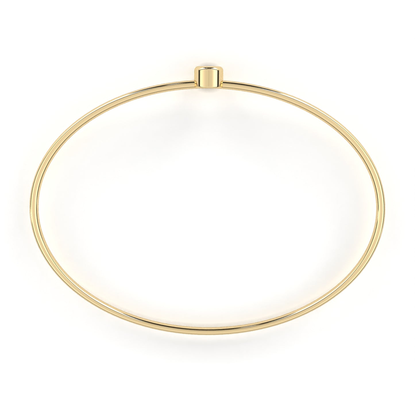 Single Diamond Bezel Cuff Bracelet