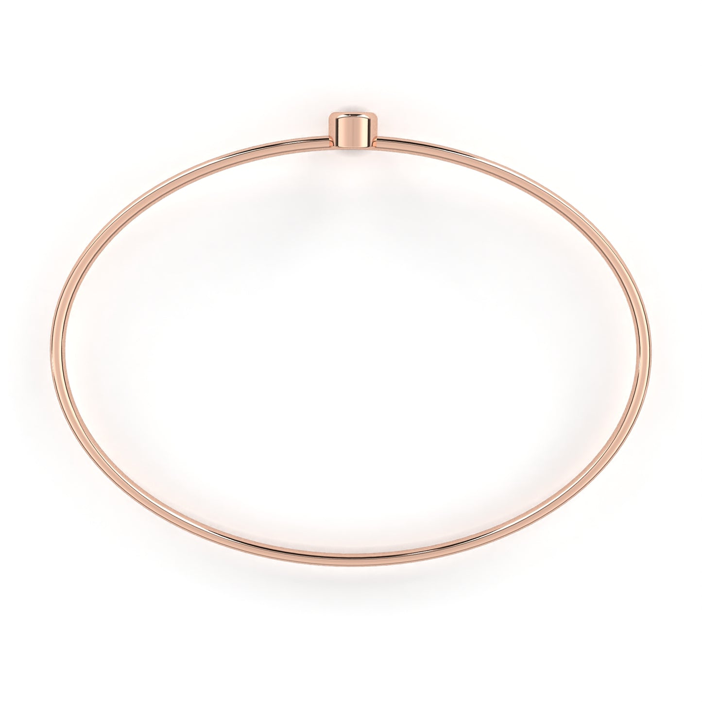 Single Diamond Bezel Cuff Bracelet