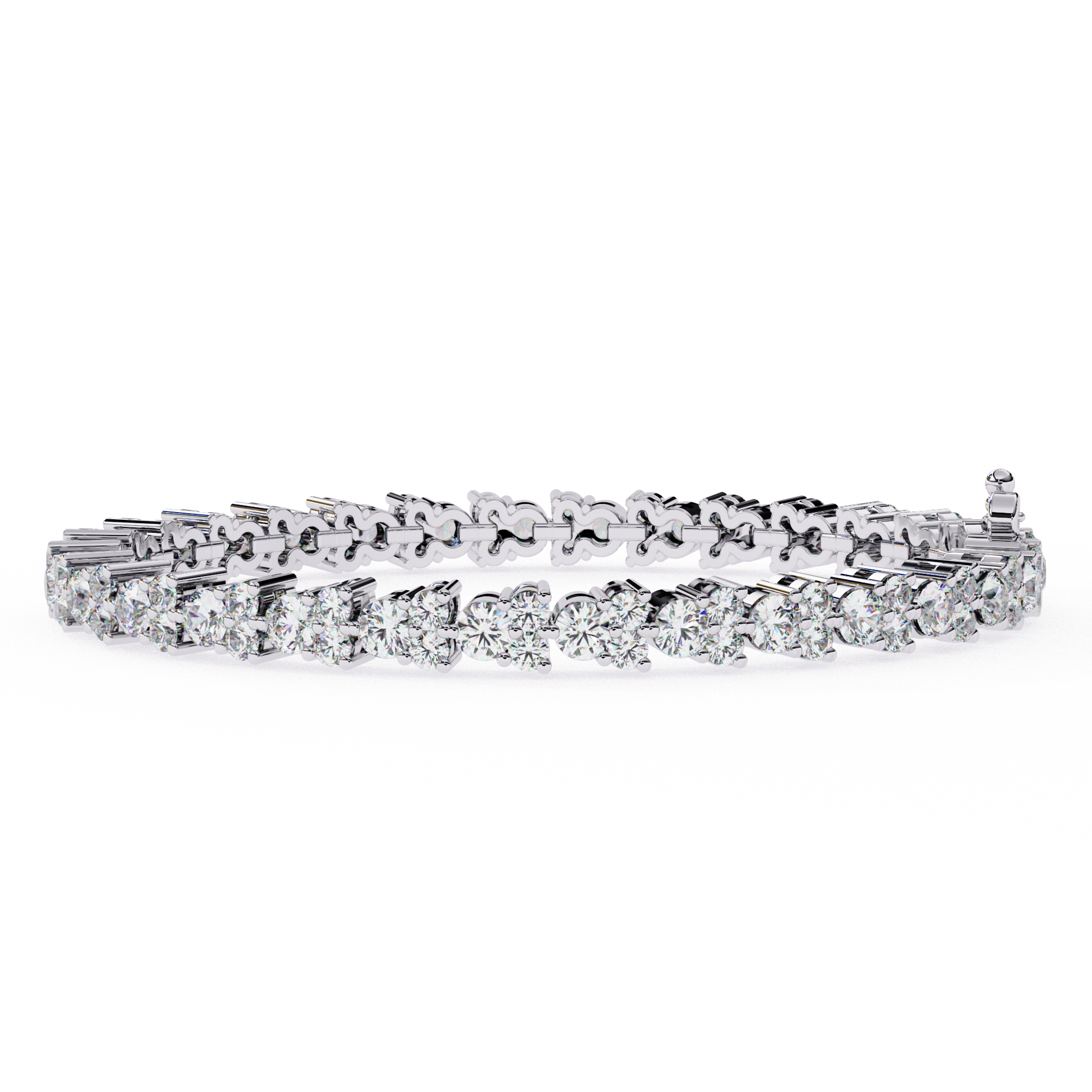 Trio Round Lab Grown Diamonds Bracelet