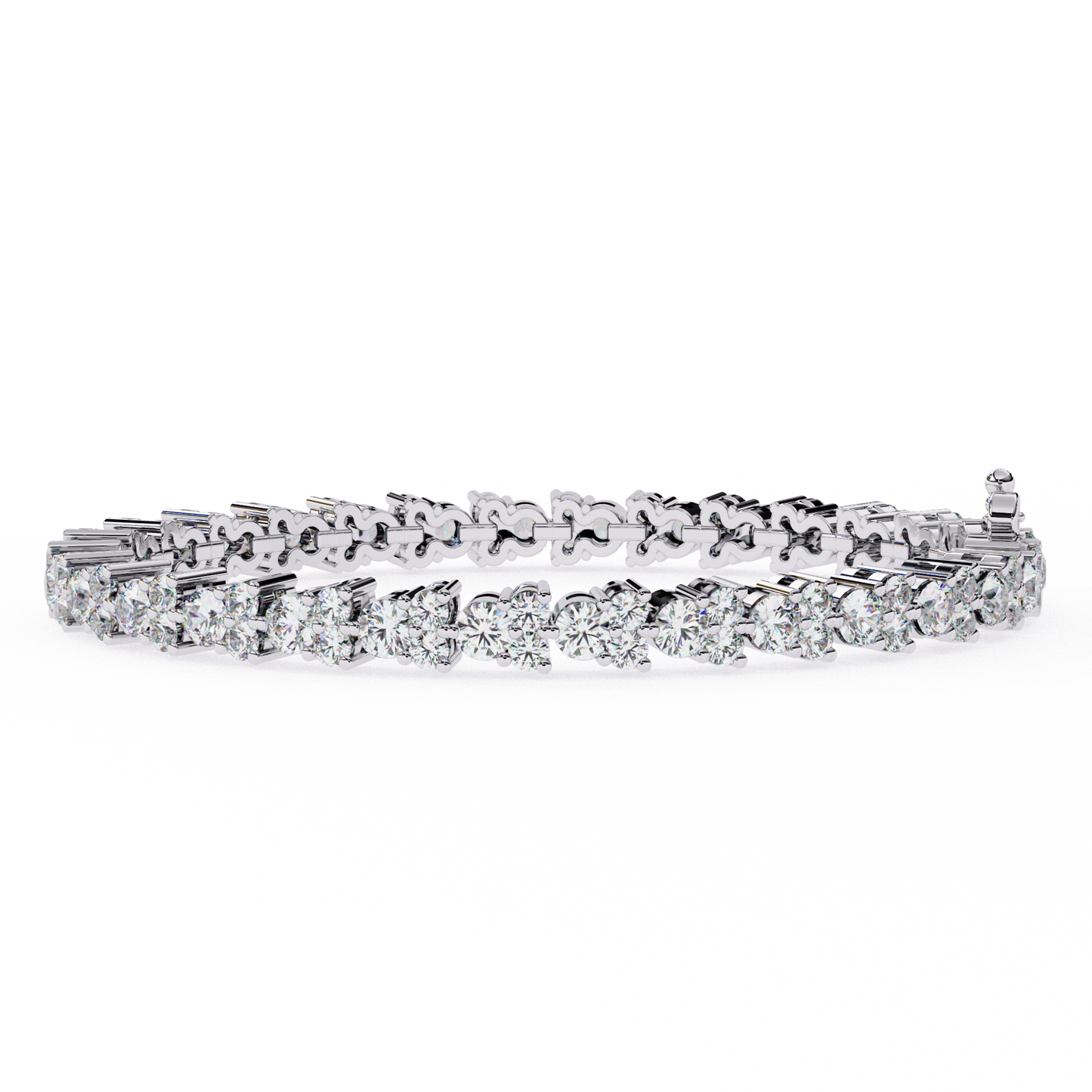 Trio Round Lab Grown Diamonds Bracelet