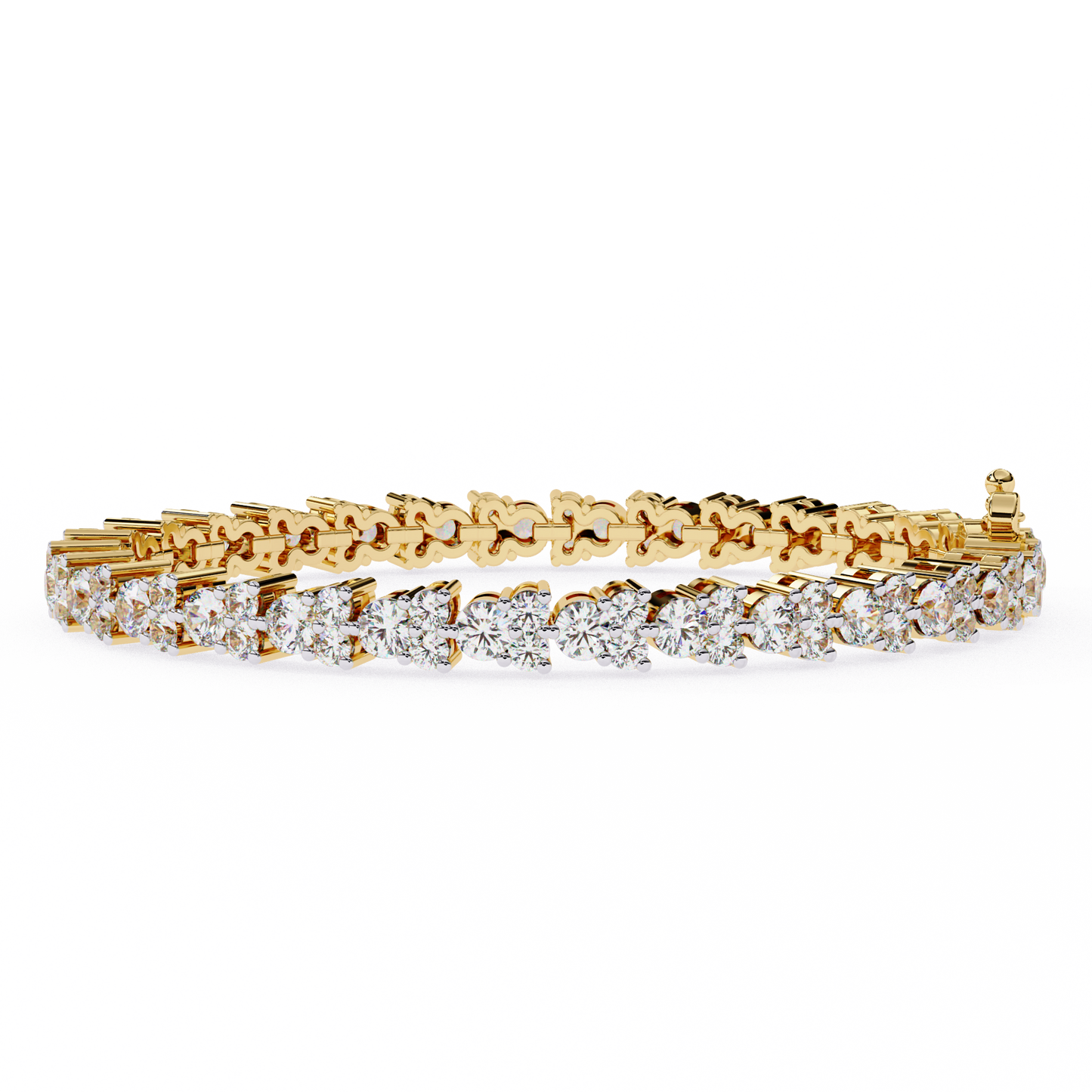 Trio Round Lab Grown Diamonds Bracelet