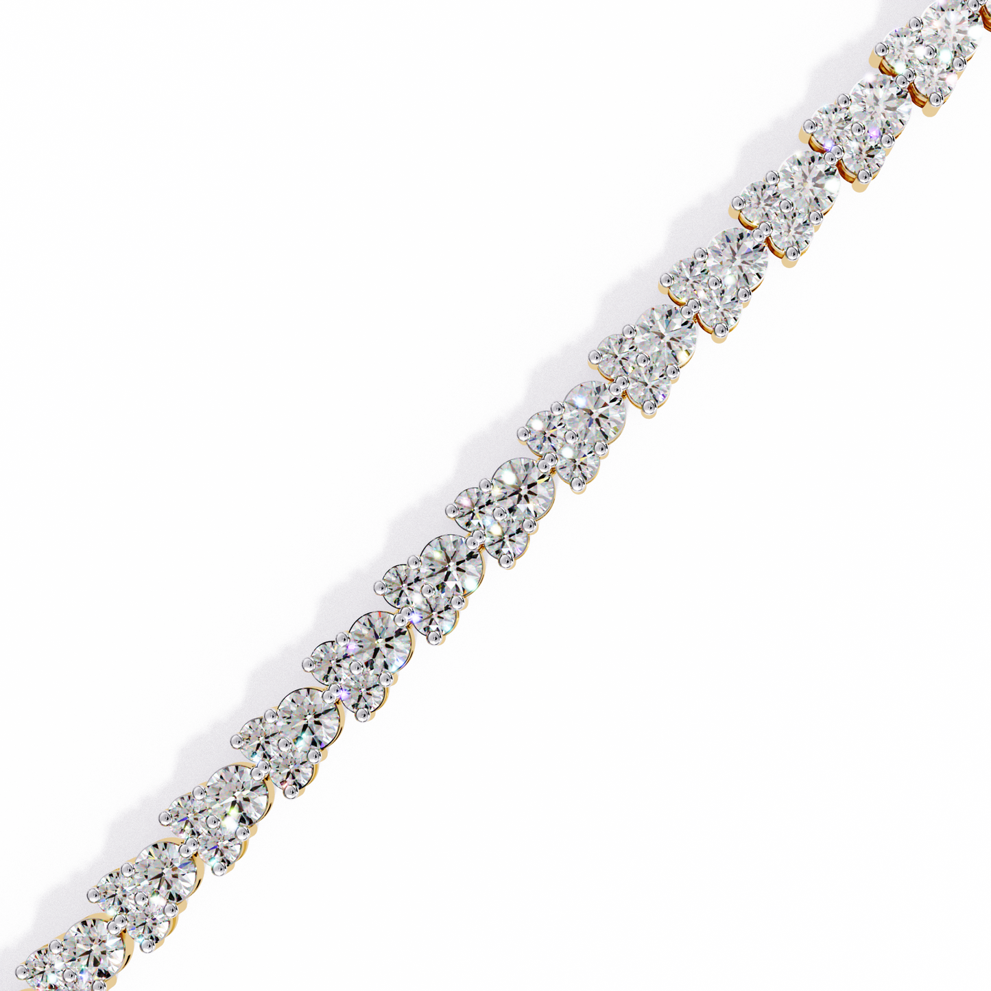 Trio Round Lab Grown Diamonds Bracelet