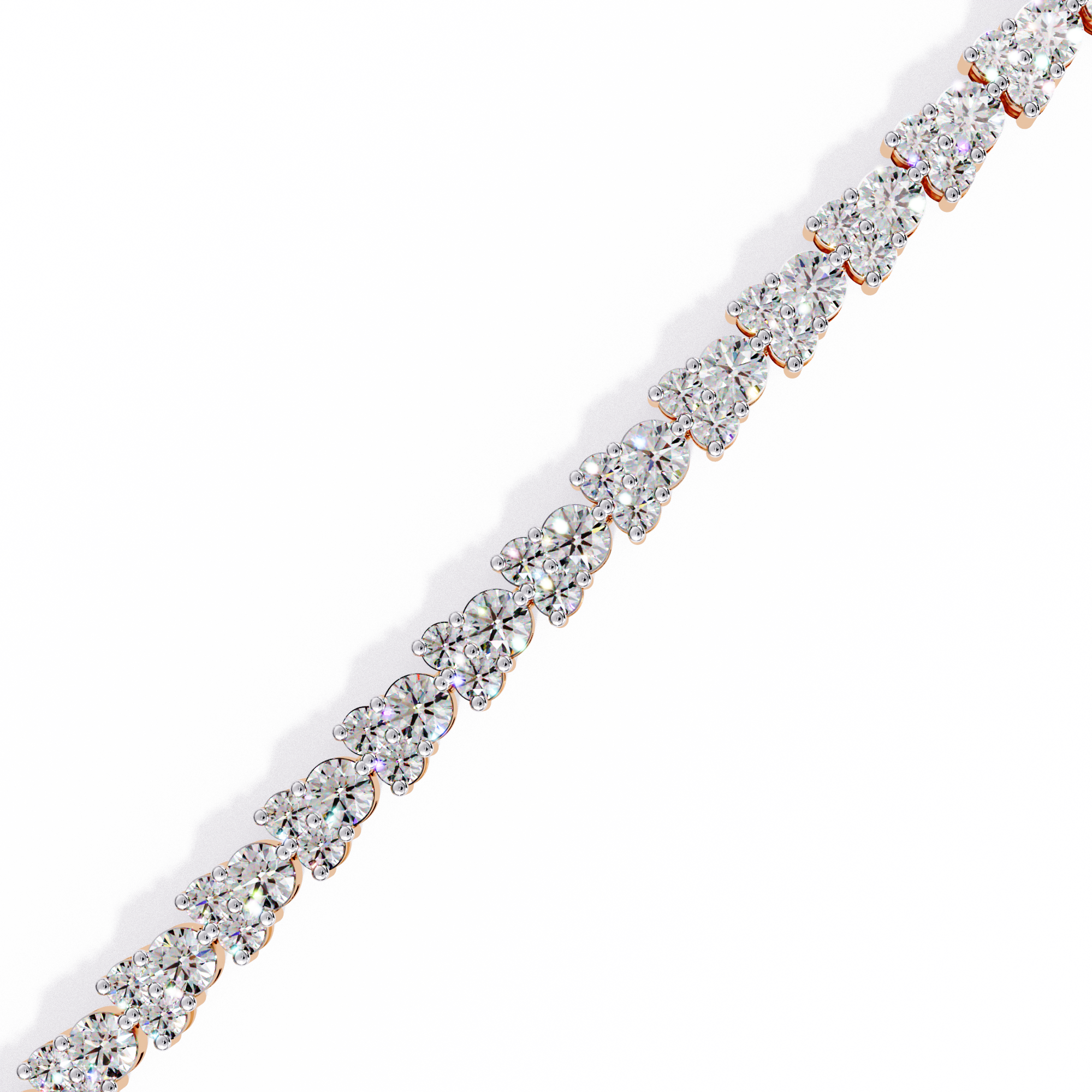 Trio Round Lab Grown Diamonds Bracelet