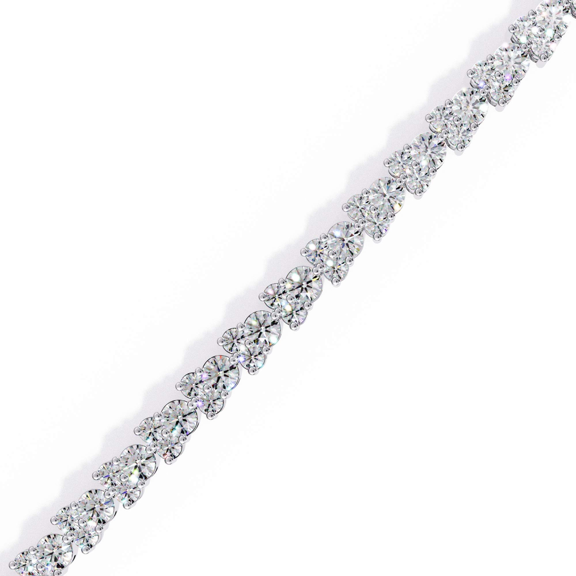 Trio Round Lab Grown Diamonds Bracelet