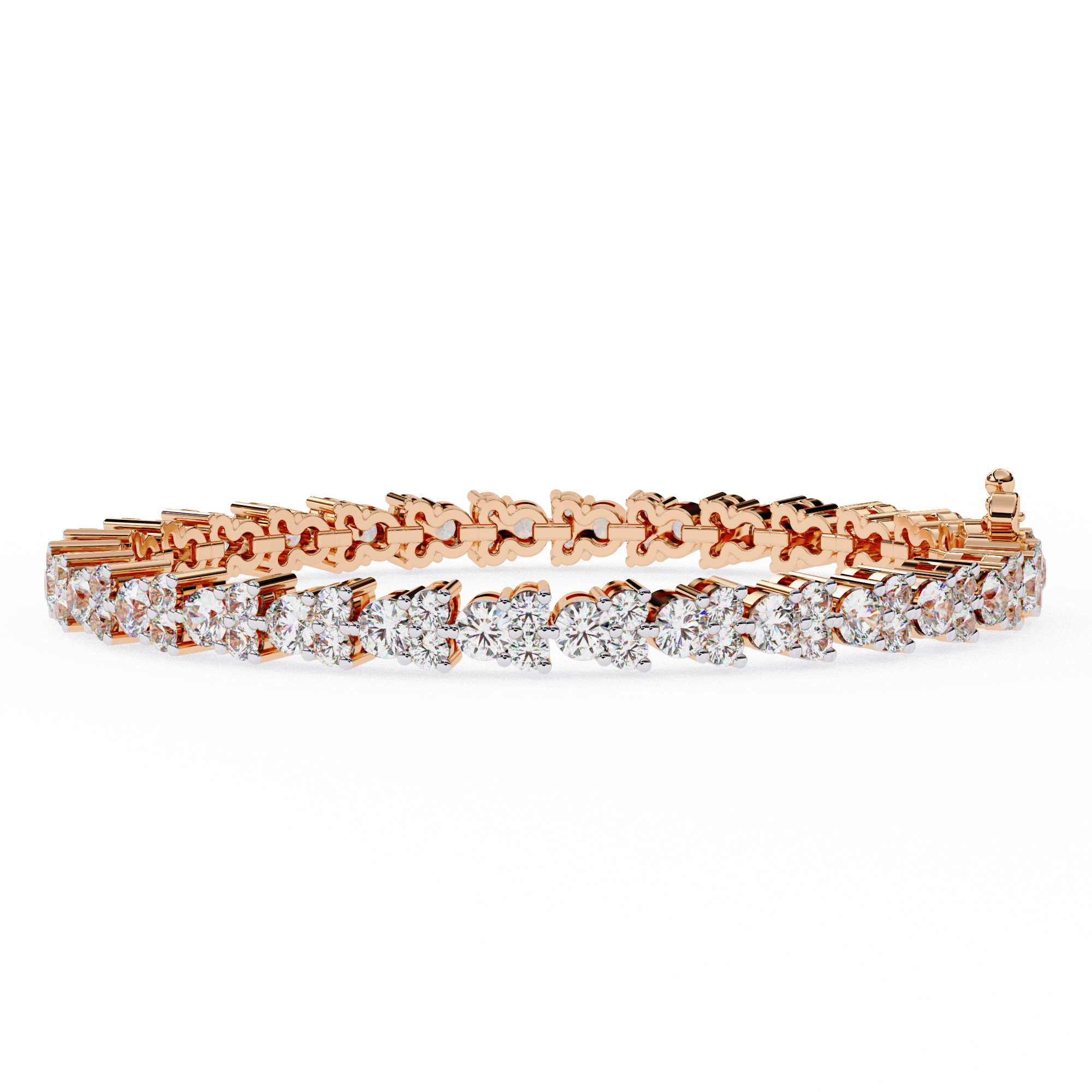 Trio Round Lab Grown Diamonds Bracelet