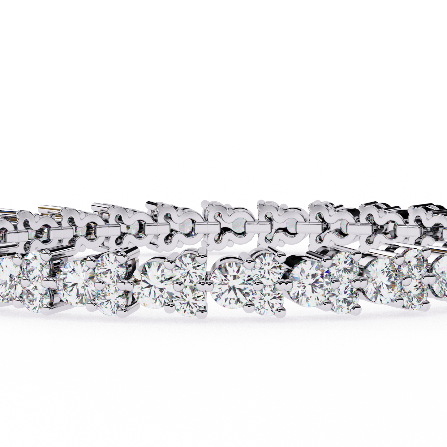 Trio Round Lab Grown Diamonds Bracelet