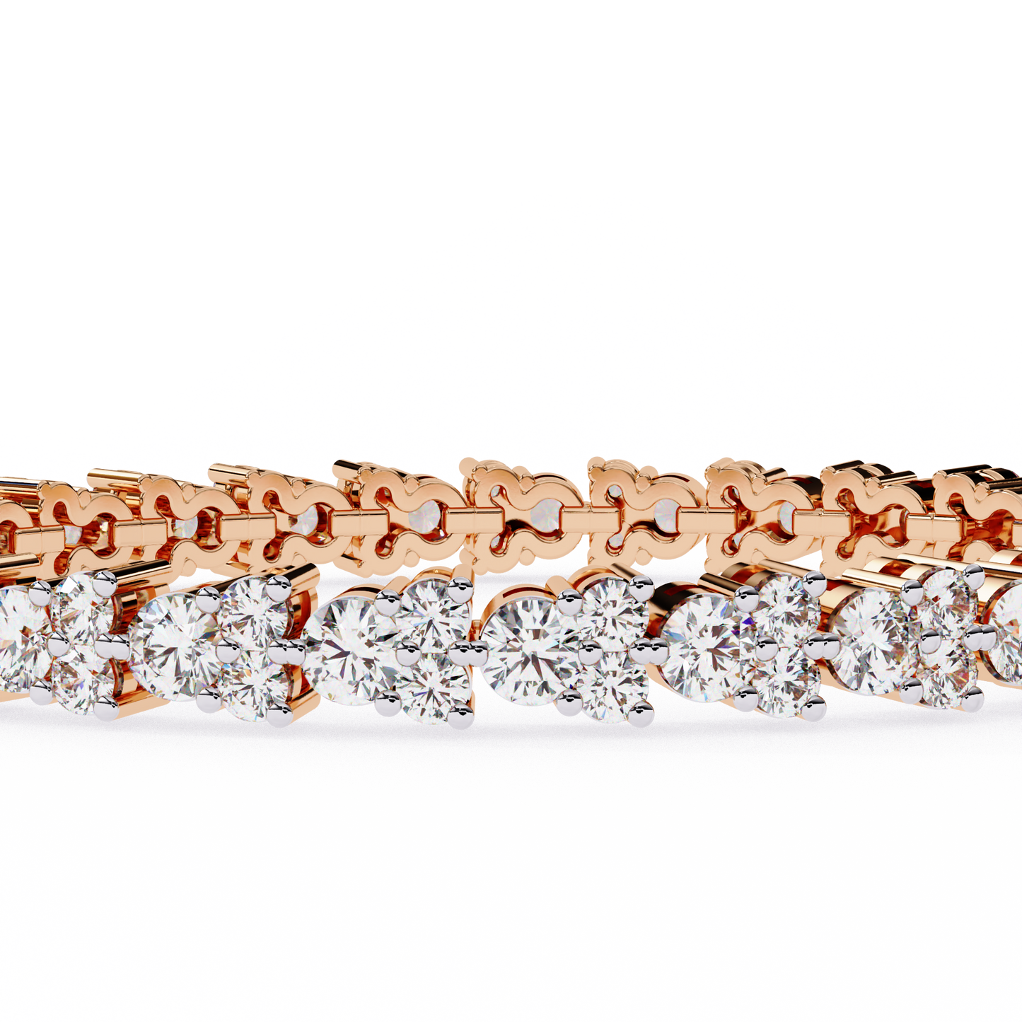 Trio Round Lab Grown Diamonds Bracelet