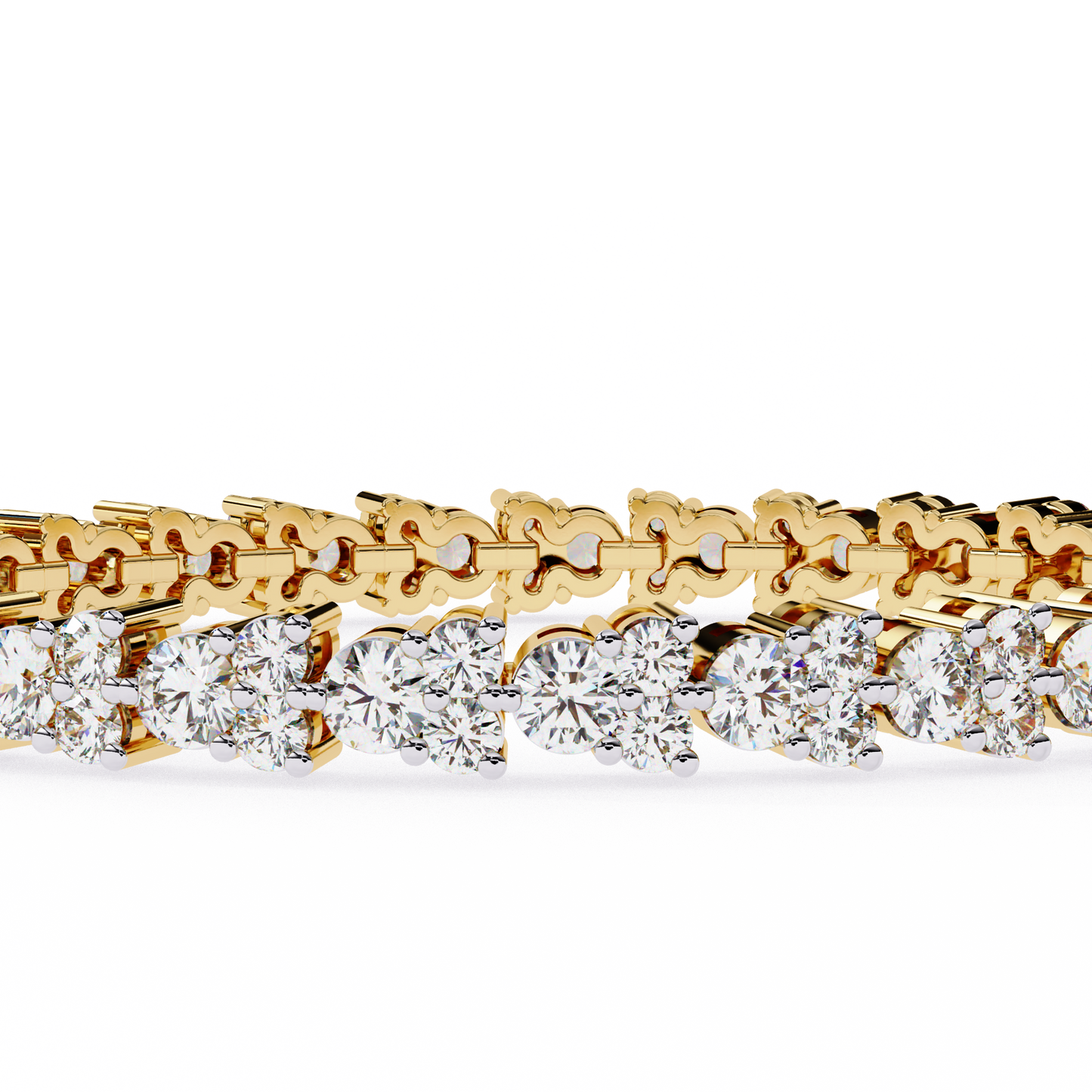 Trio Round Lab Grown Diamonds Bracelet