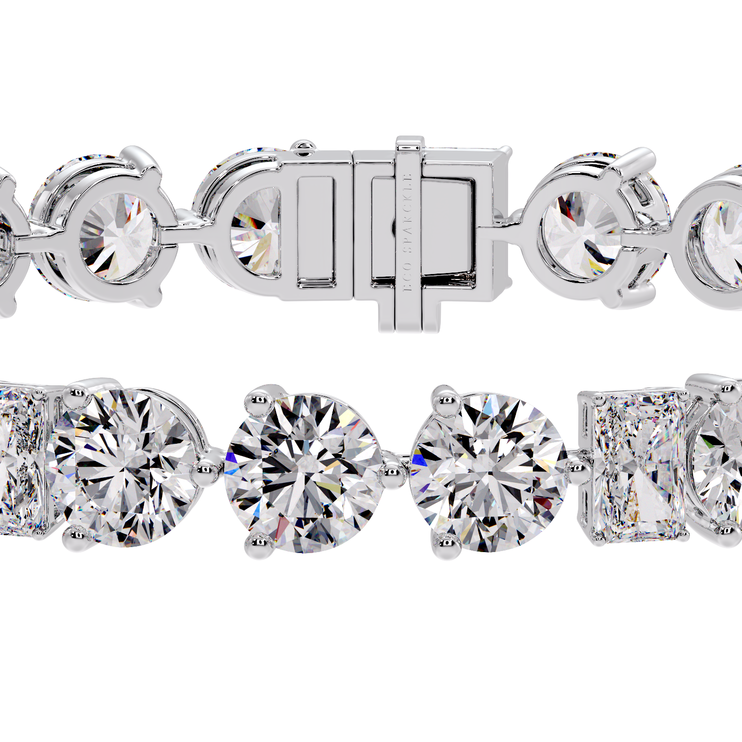 ROUND & EMERALD BRACELET