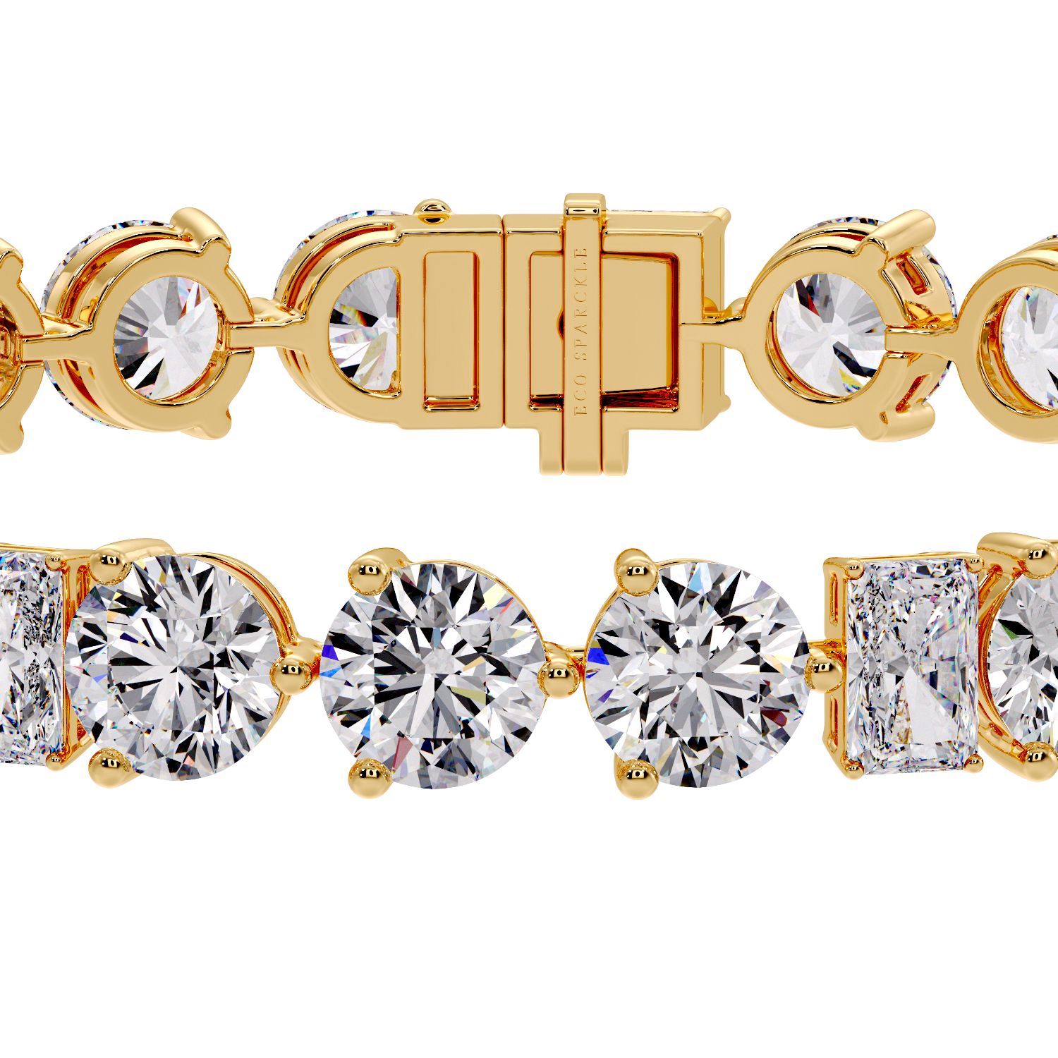 ROUND & EMERALD BRACELET