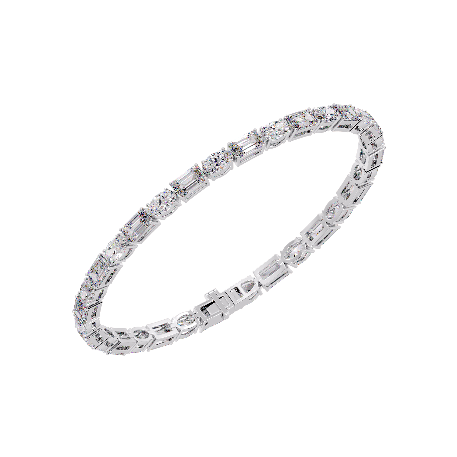 OVAL & EMERALD BRACELET