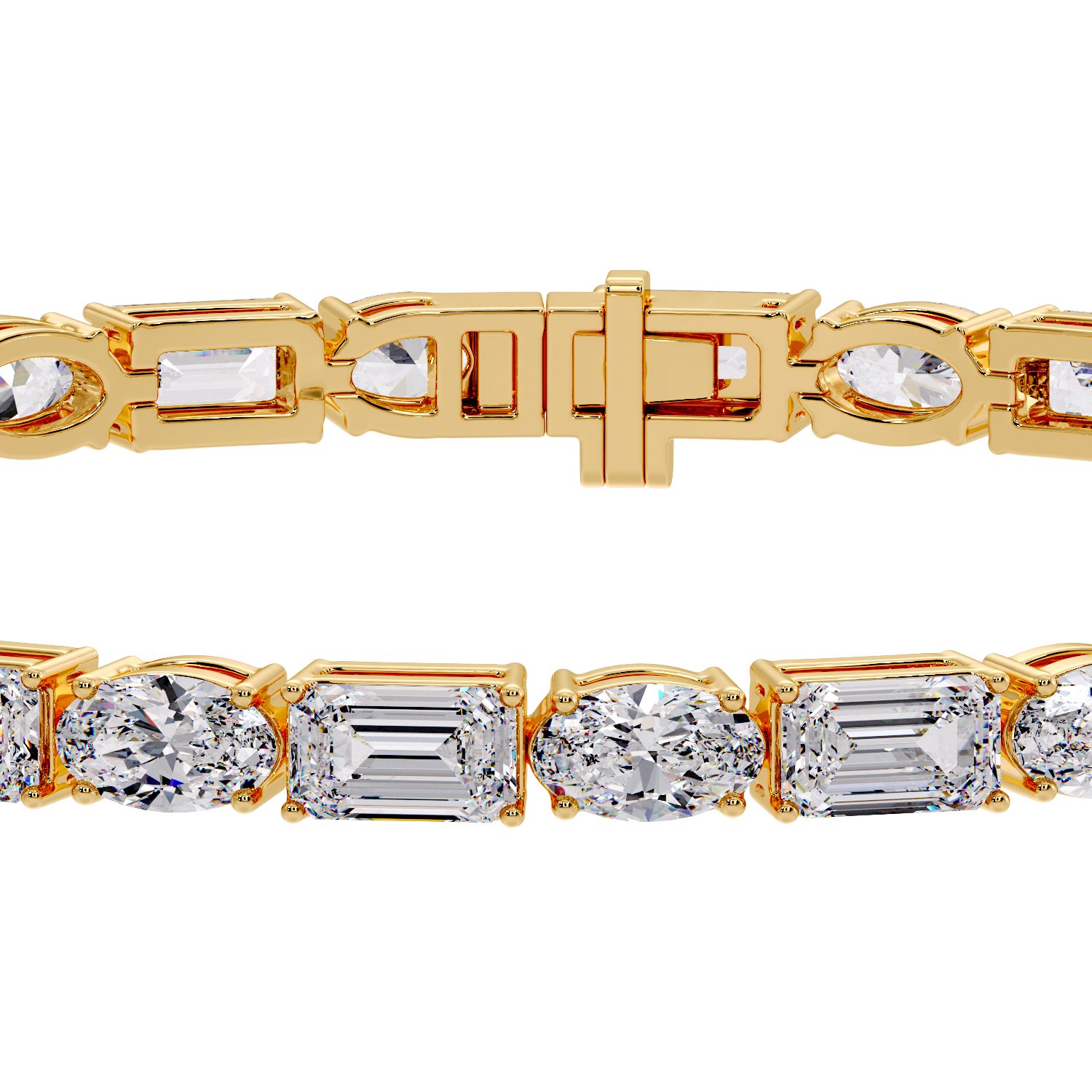 OVAL & EMERALD BRACELET