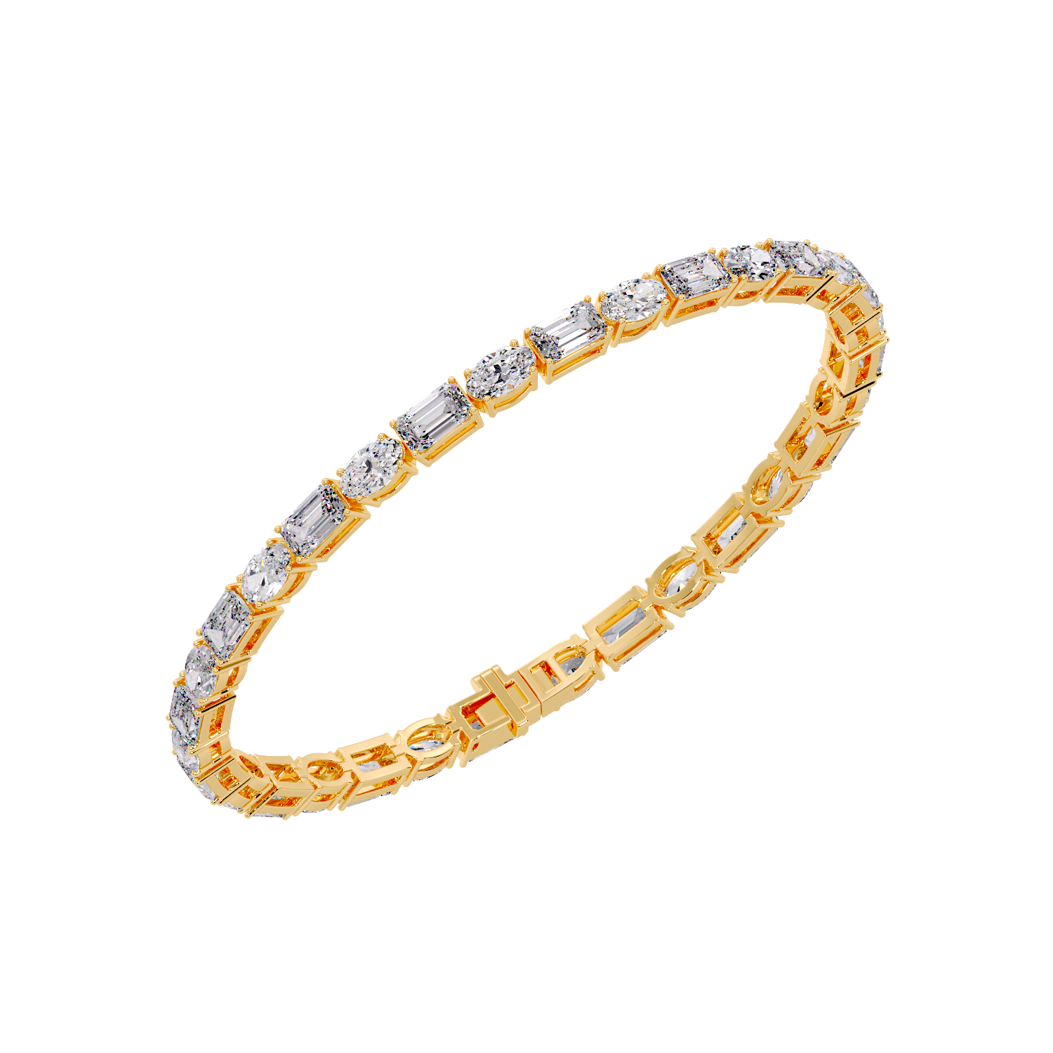 OVAL & EMERALD BRACELET